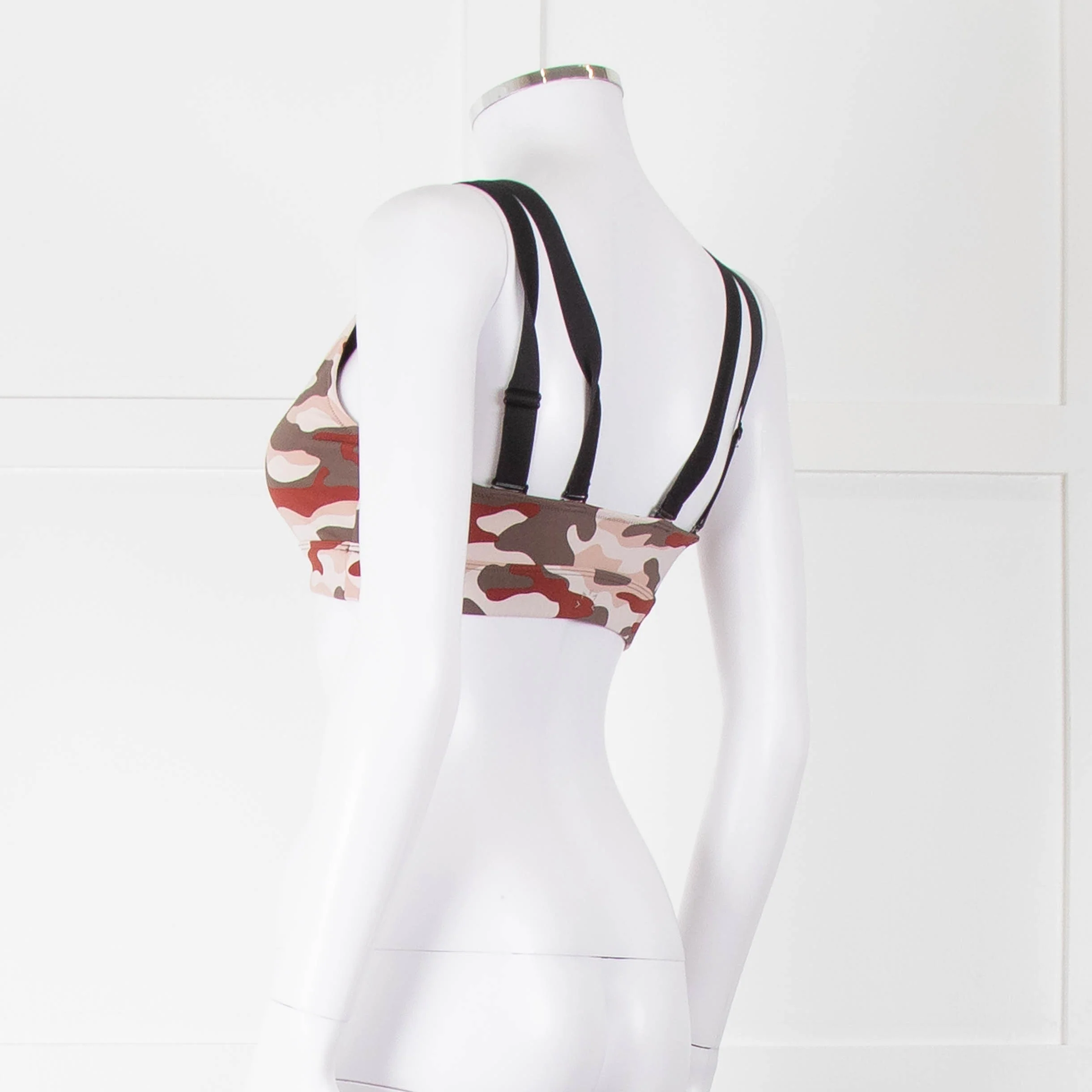 Varley Brown Cream Pink Camouflage Bra Top - Image 7