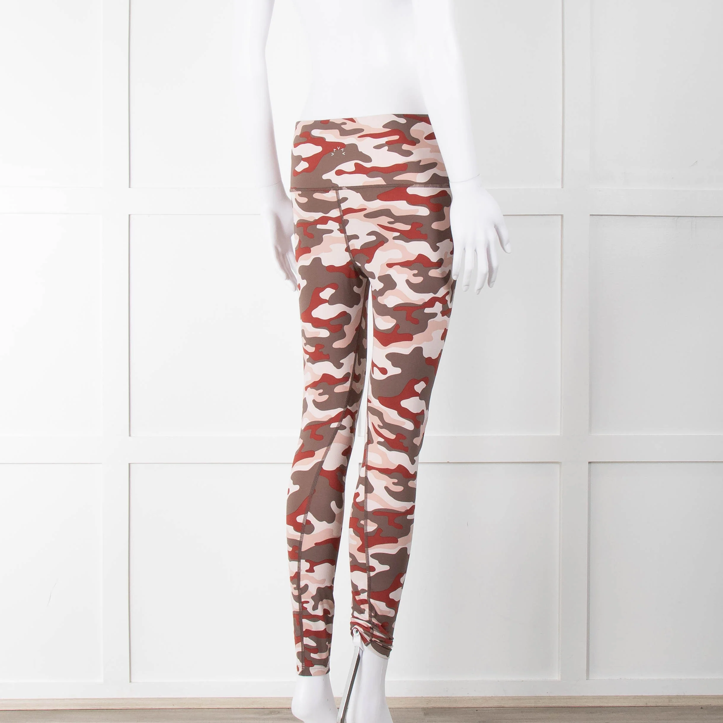 Varley Brown Cream Pink Camouflage Print Leggings - Image 5