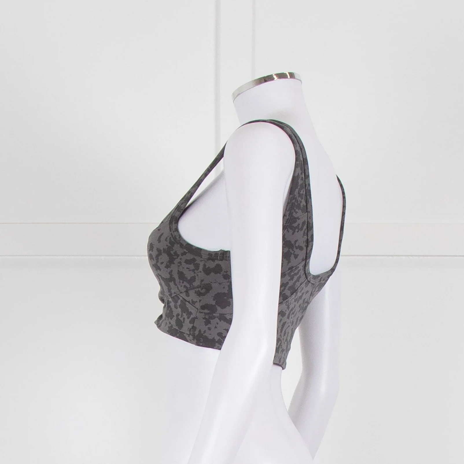 Varley Lets Move Kellam Sports Bra in Grey Animal Print - Image 5