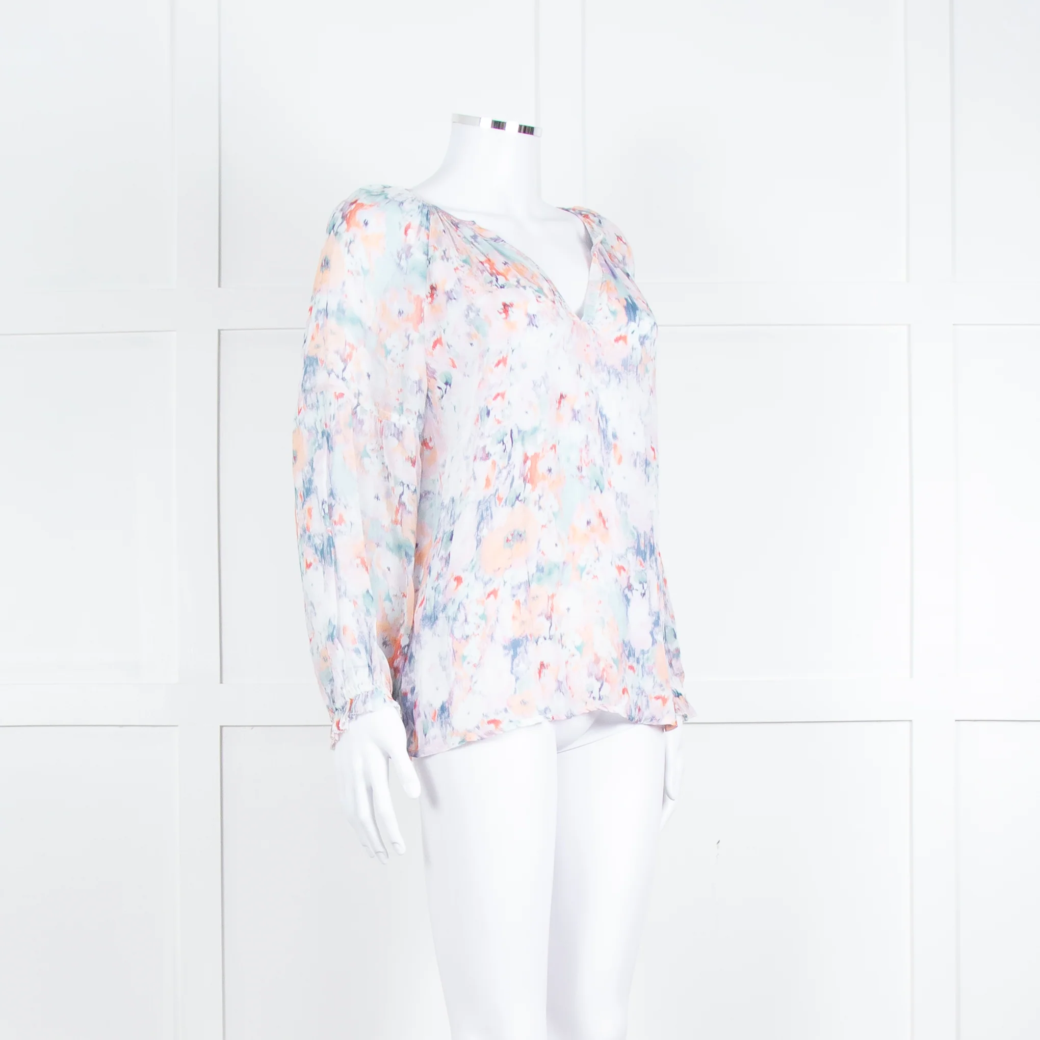 Velvet By Graham & Spencer Dusty Pink Grey Long Sleeve Top - Image 2