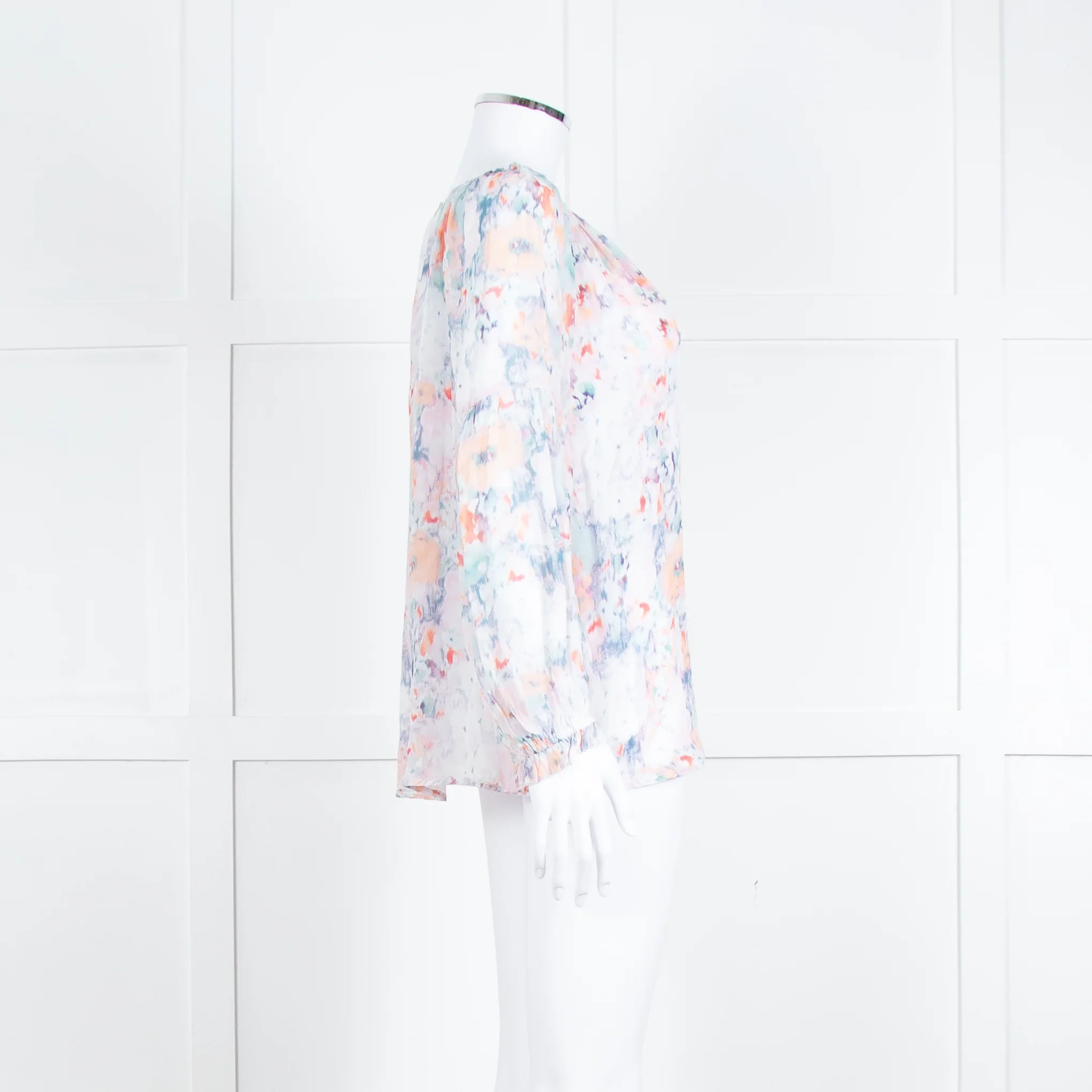 Velvet By Graham & Spencer Dusty Pink Grey Long Sleeve Top - Image 3