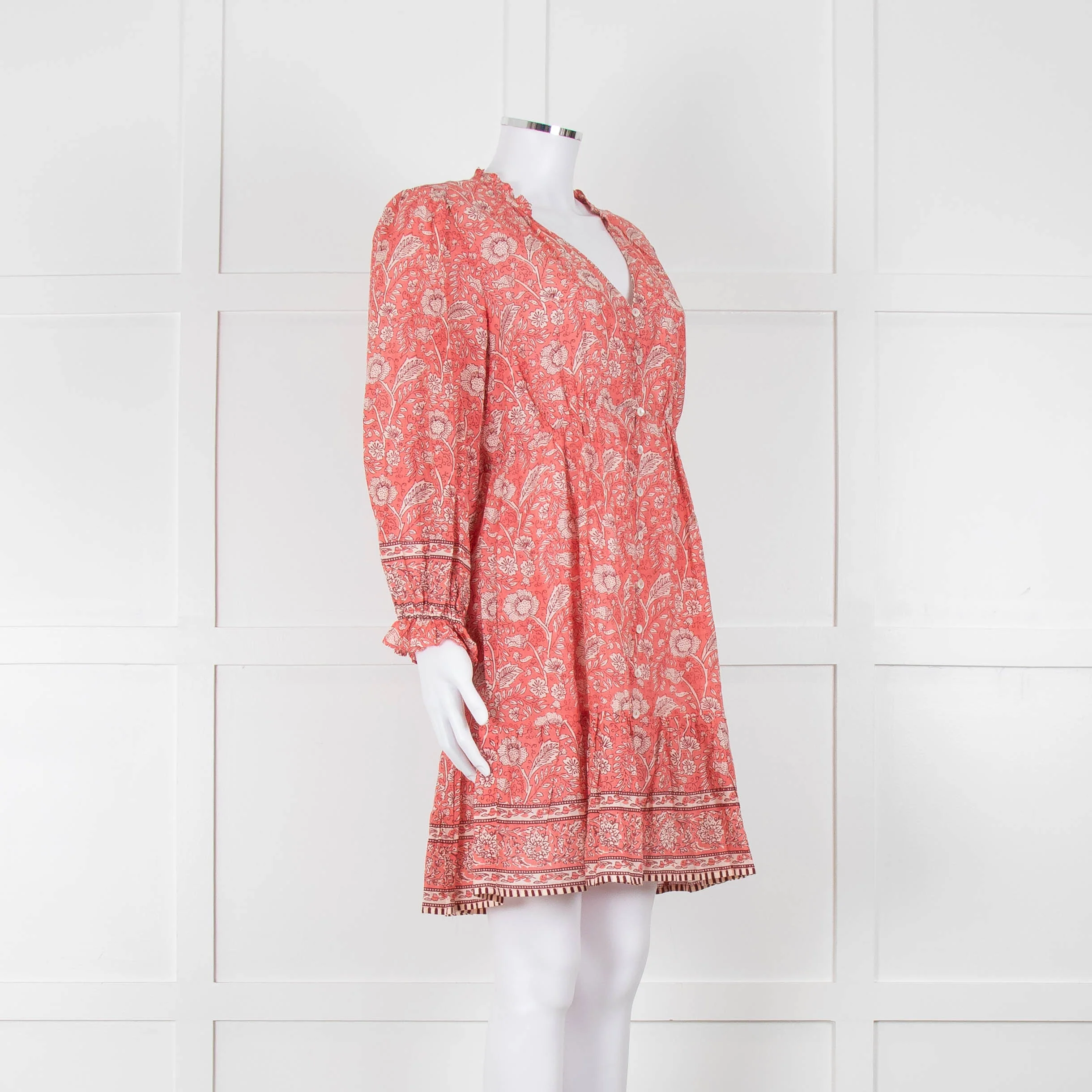 Velvet By Graham & Spencer Pink Floral Cotton Dress - Image 2