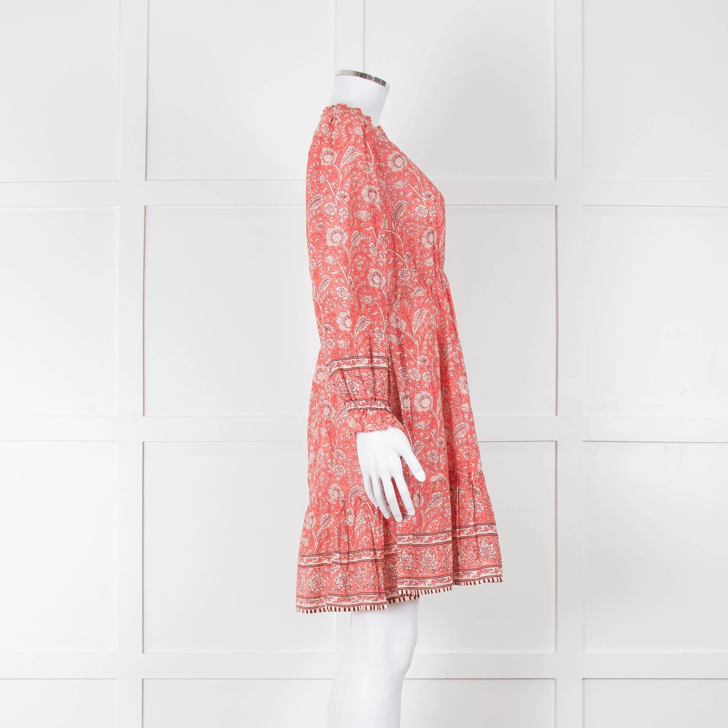 Velvet By Graham & Spencer Pink Floral Cotton Dress - Image 3