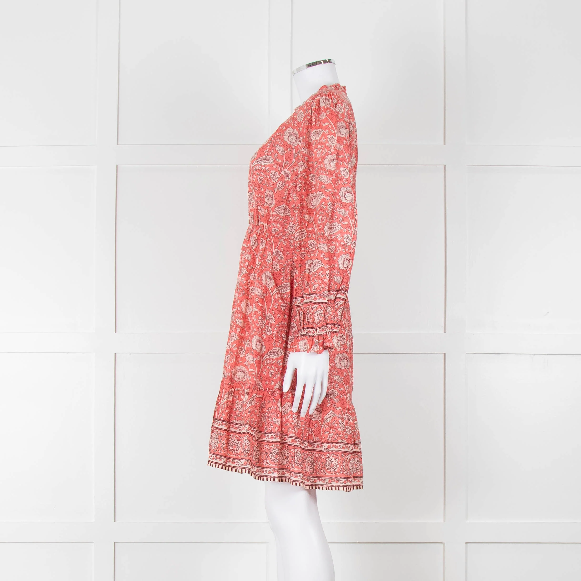Velvet By Graham & Spencer Pink Floral Cotton Dress - Image 7