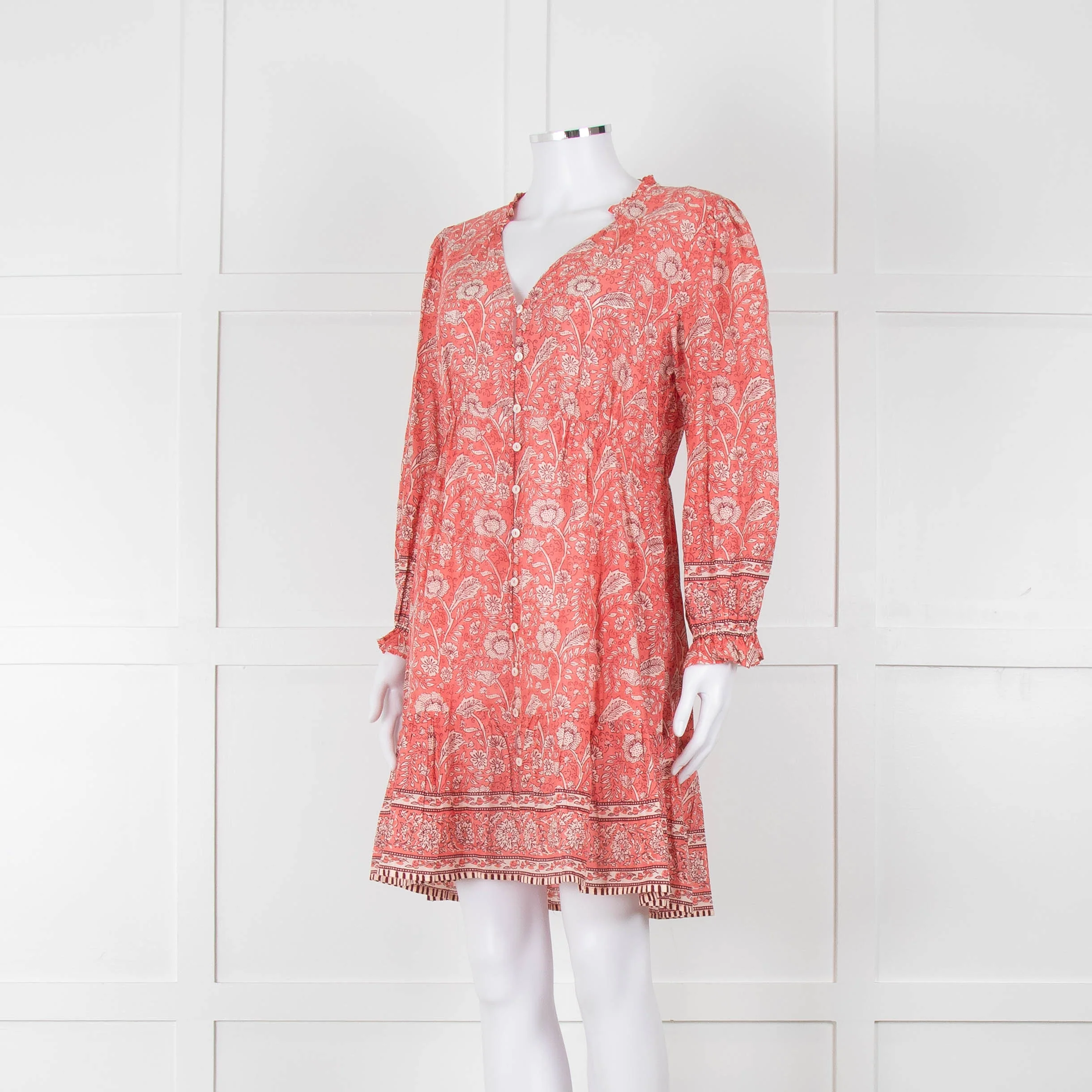 Velvet By Graham & Spencer Pink Floral Cotton Dress - Image 8