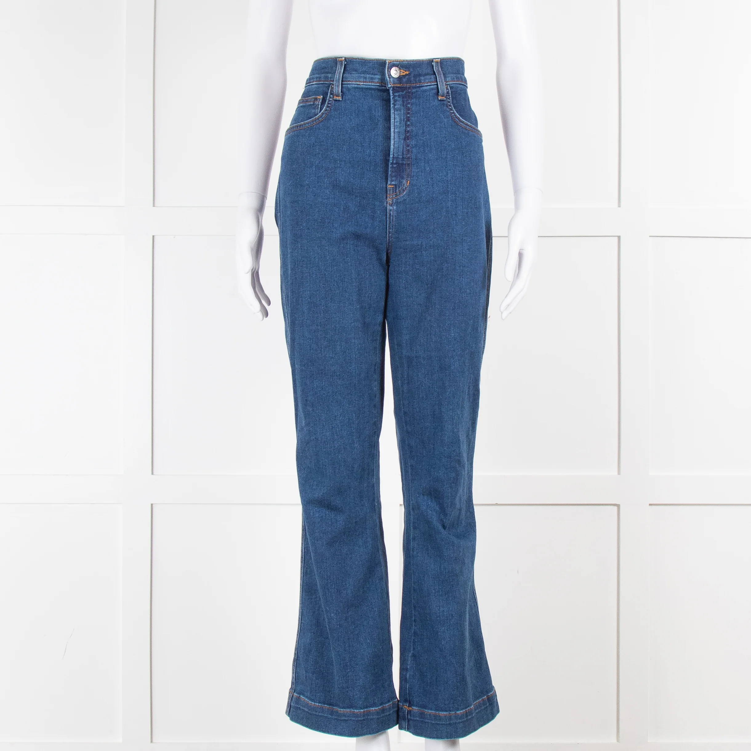 Veronica Beard High Waisted Flared Jeans