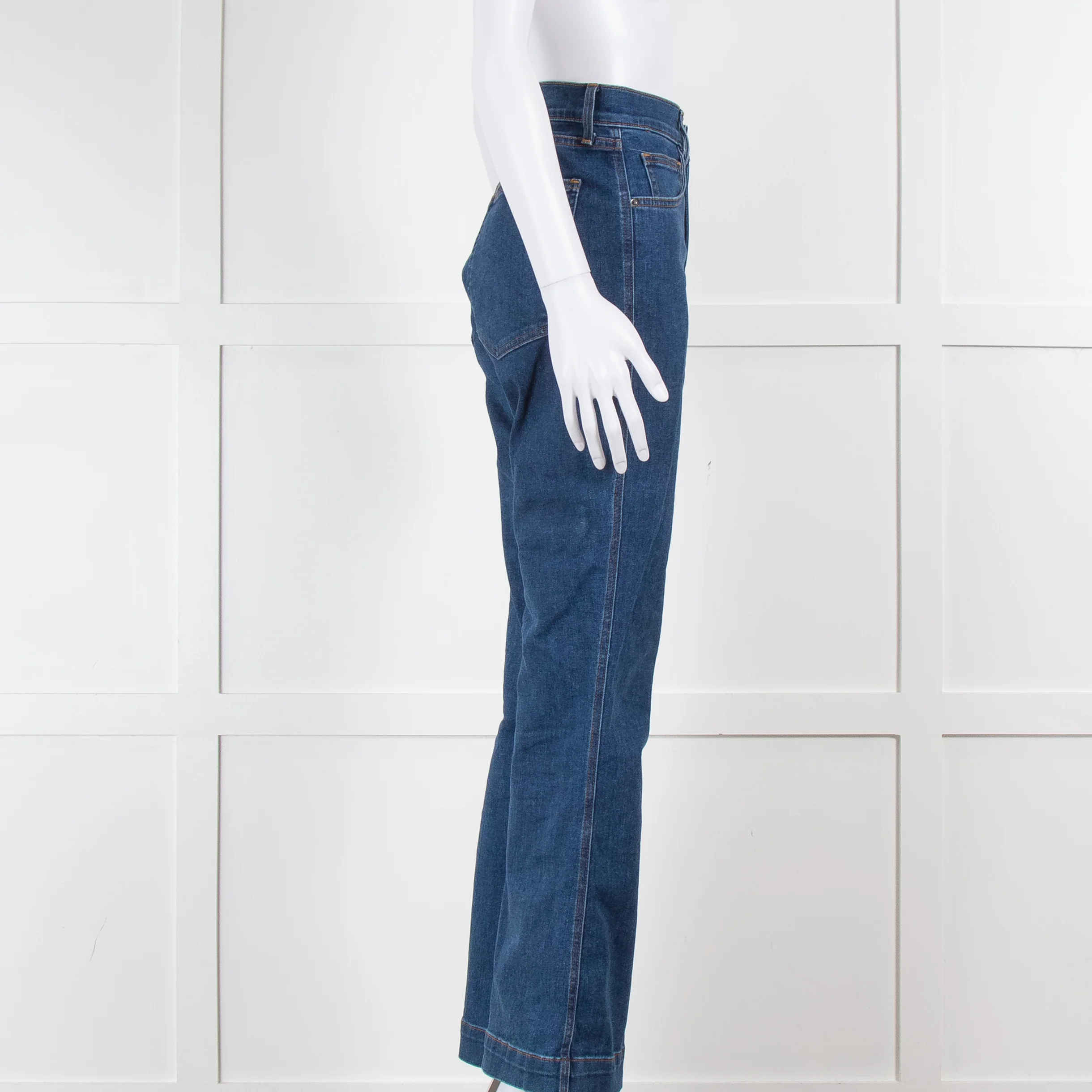 Veronica Beard High Waisted Flared Jeans - Image 3