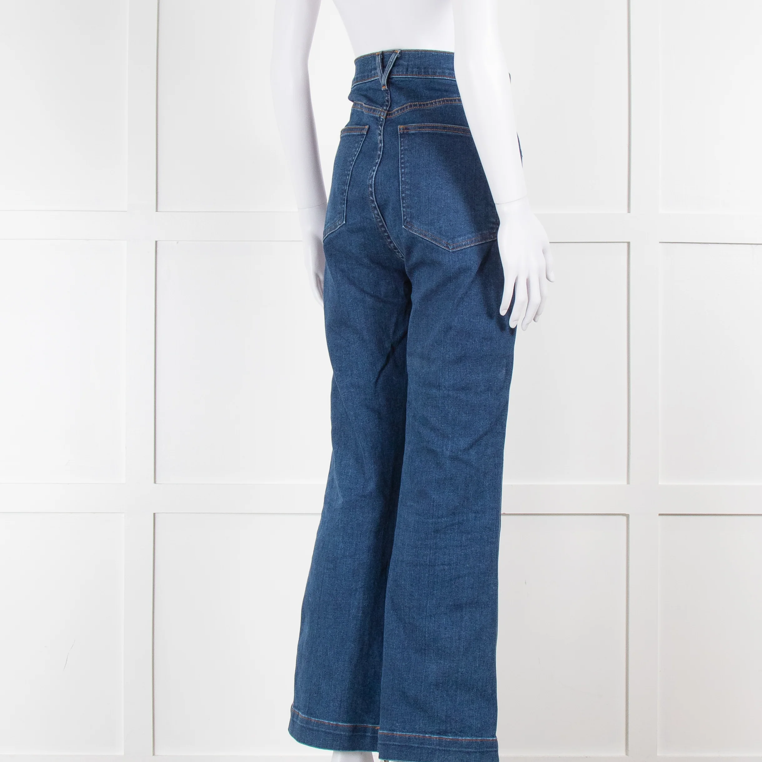Veronica Beard High Waisted Flared Jeans - Image 4