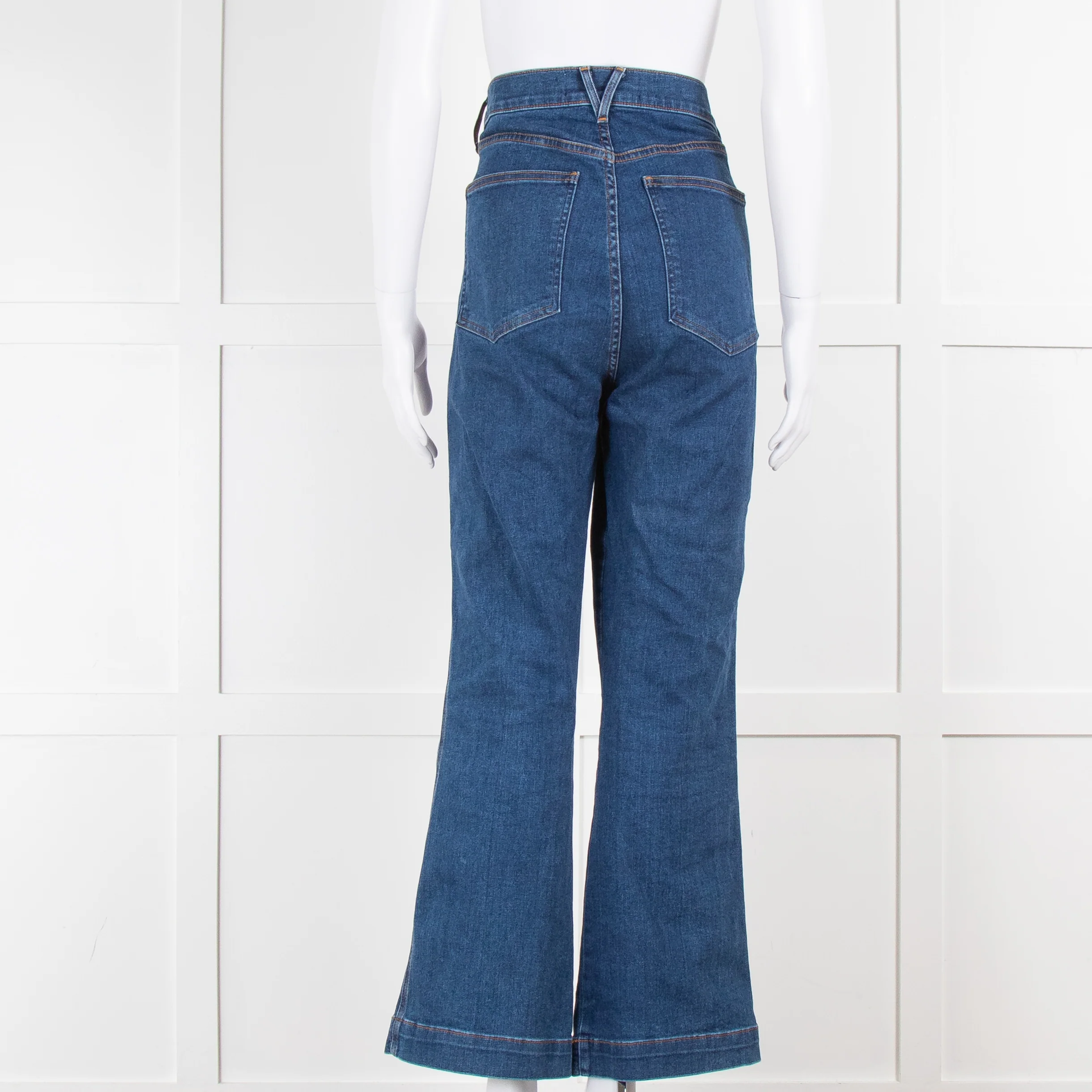 Veronica Beard High Waisted Flared Jeans - Image 5