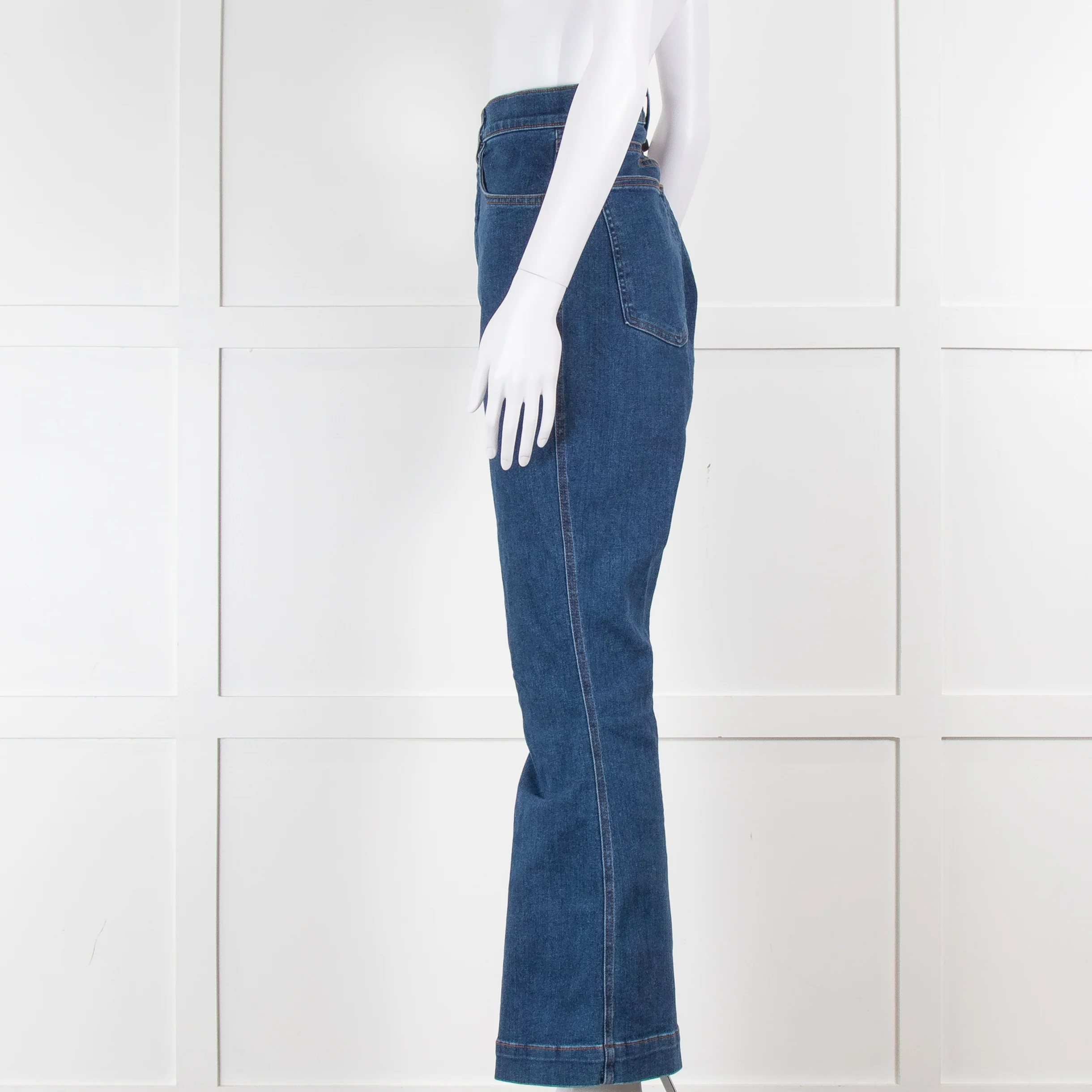 Veronica Beard High Waisted Flared Jeans - Image 7