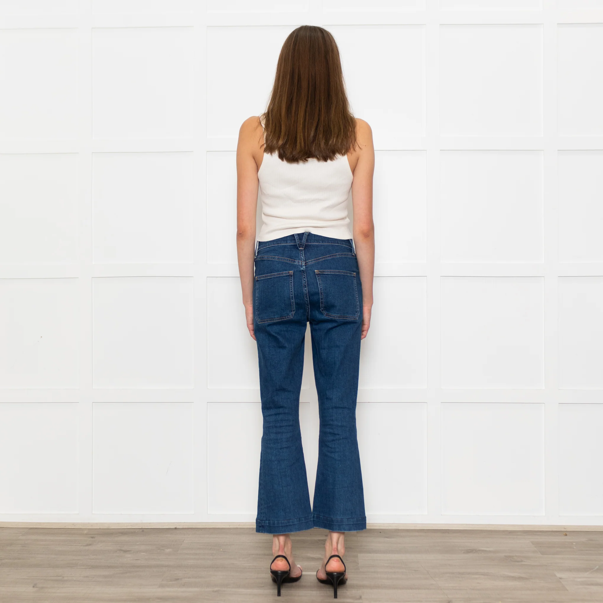 Veronica Beard Jeans Blue Front Pocket Carson Flared Jeans - Image 5