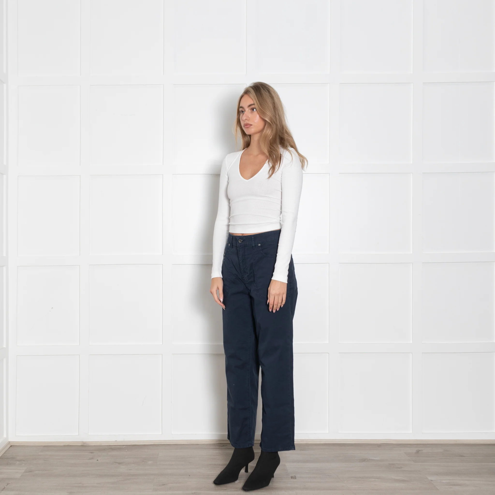 Veronica Beard Jeans Dark Navy Twill Trousers - Image 4