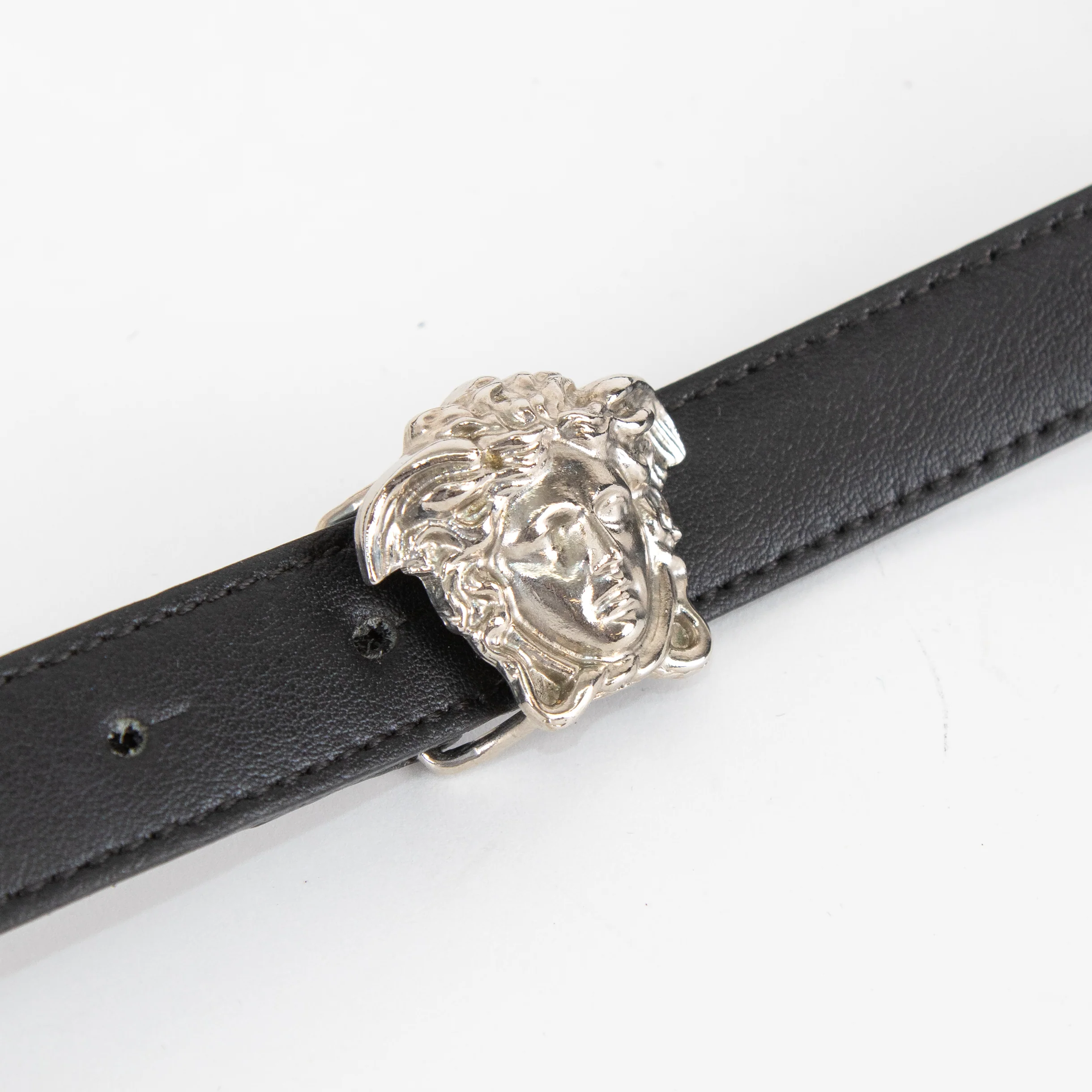 Versace Black And Silver Stud Belt - Image 2