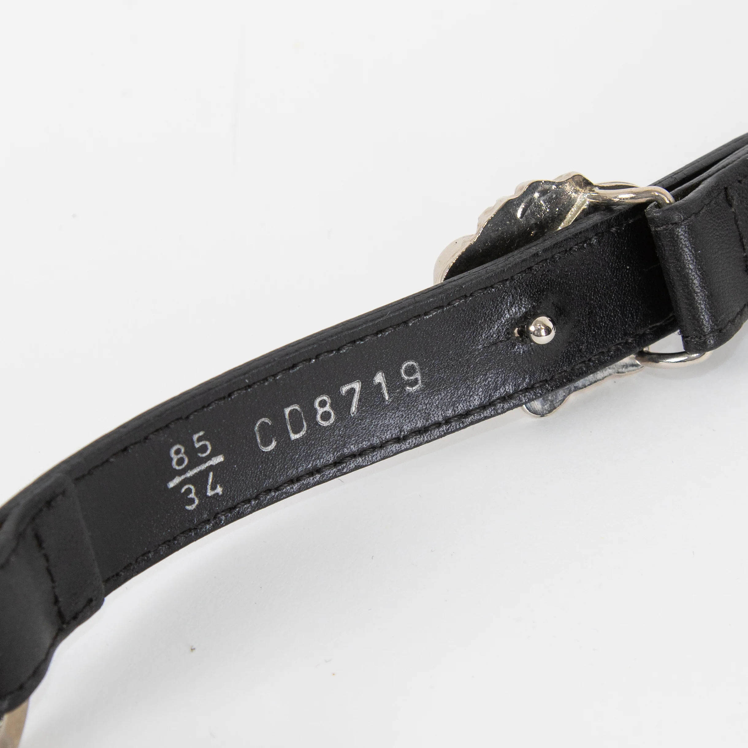 Versace Black And Silver Stud Belt - Image 6