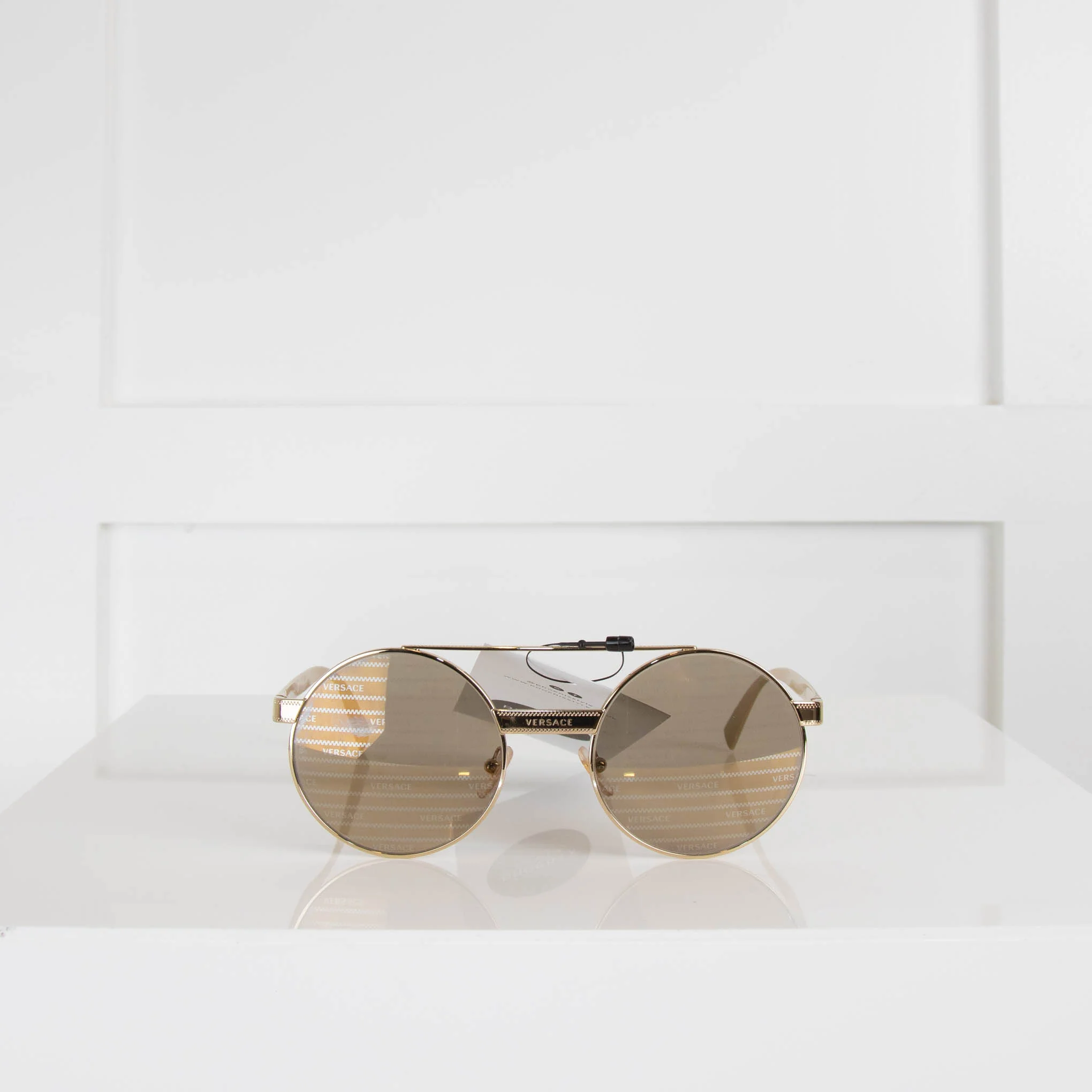 Versace Gold Logo Frame Sunglasses