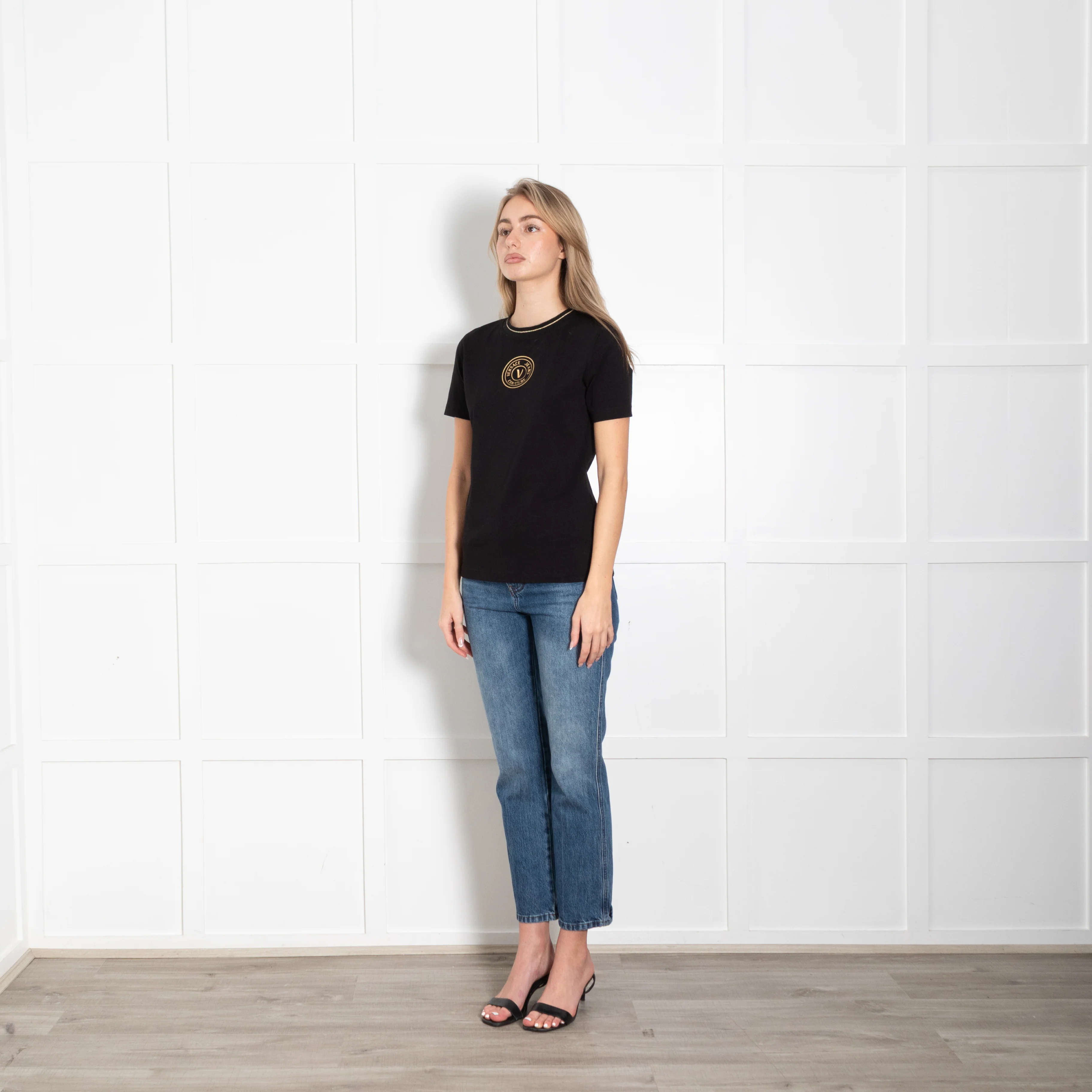 Versace Jeans Black Couture V Emblem T Shirt - Image 3