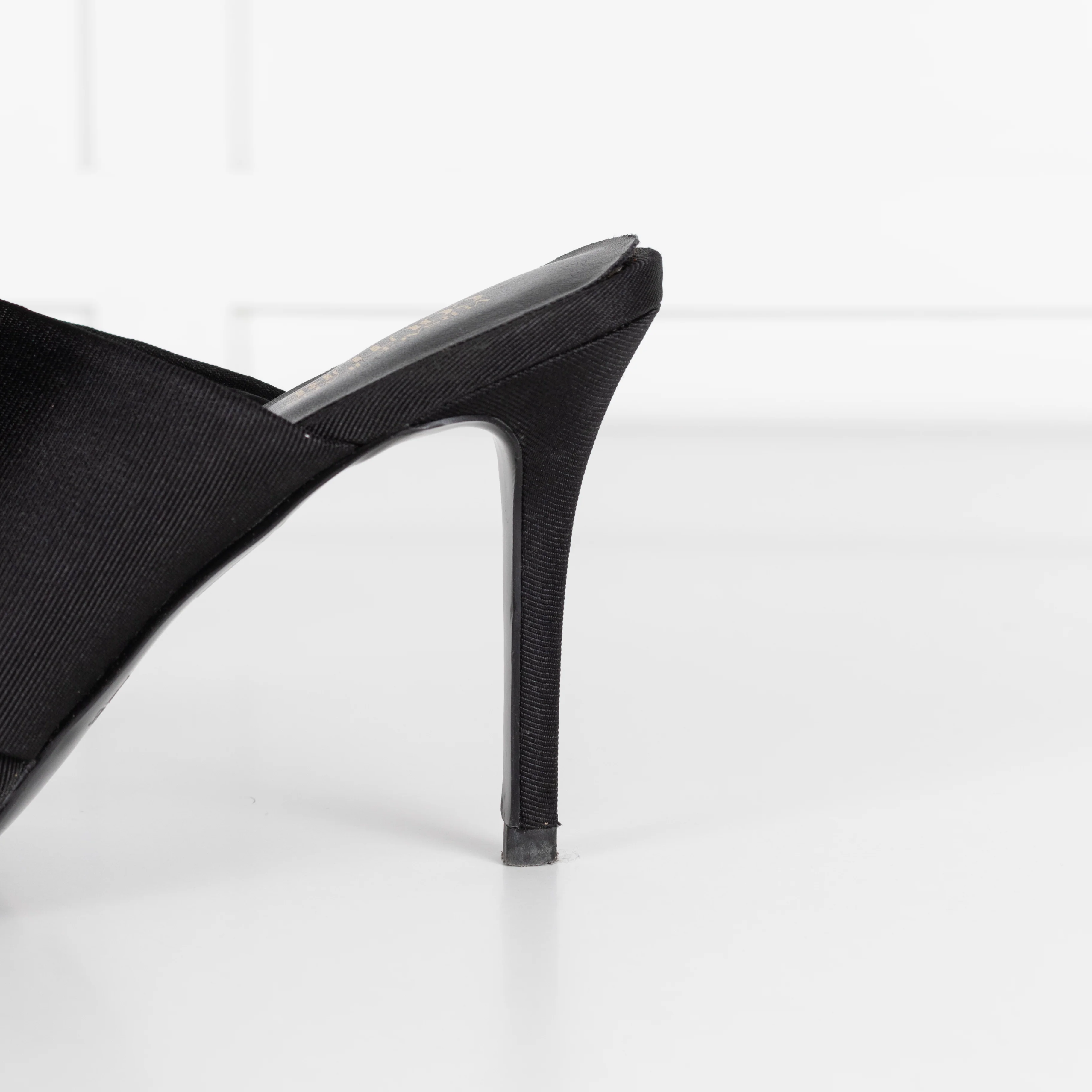 Versace Jeans Couture Black Emily Bow Healed Sandals - Image 8