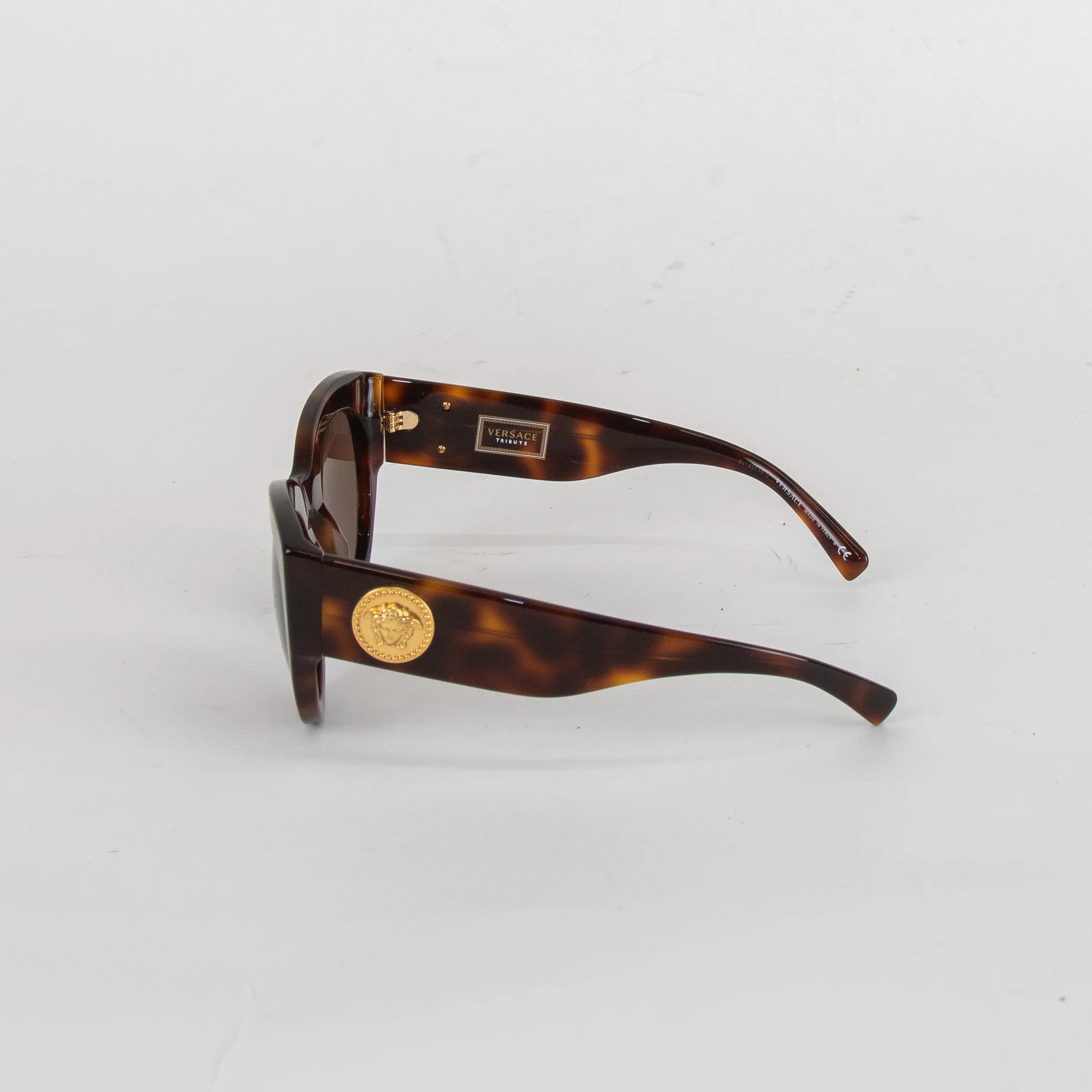 Versace Tribute Brown Tortoiseshell Sunglasses - Image 5