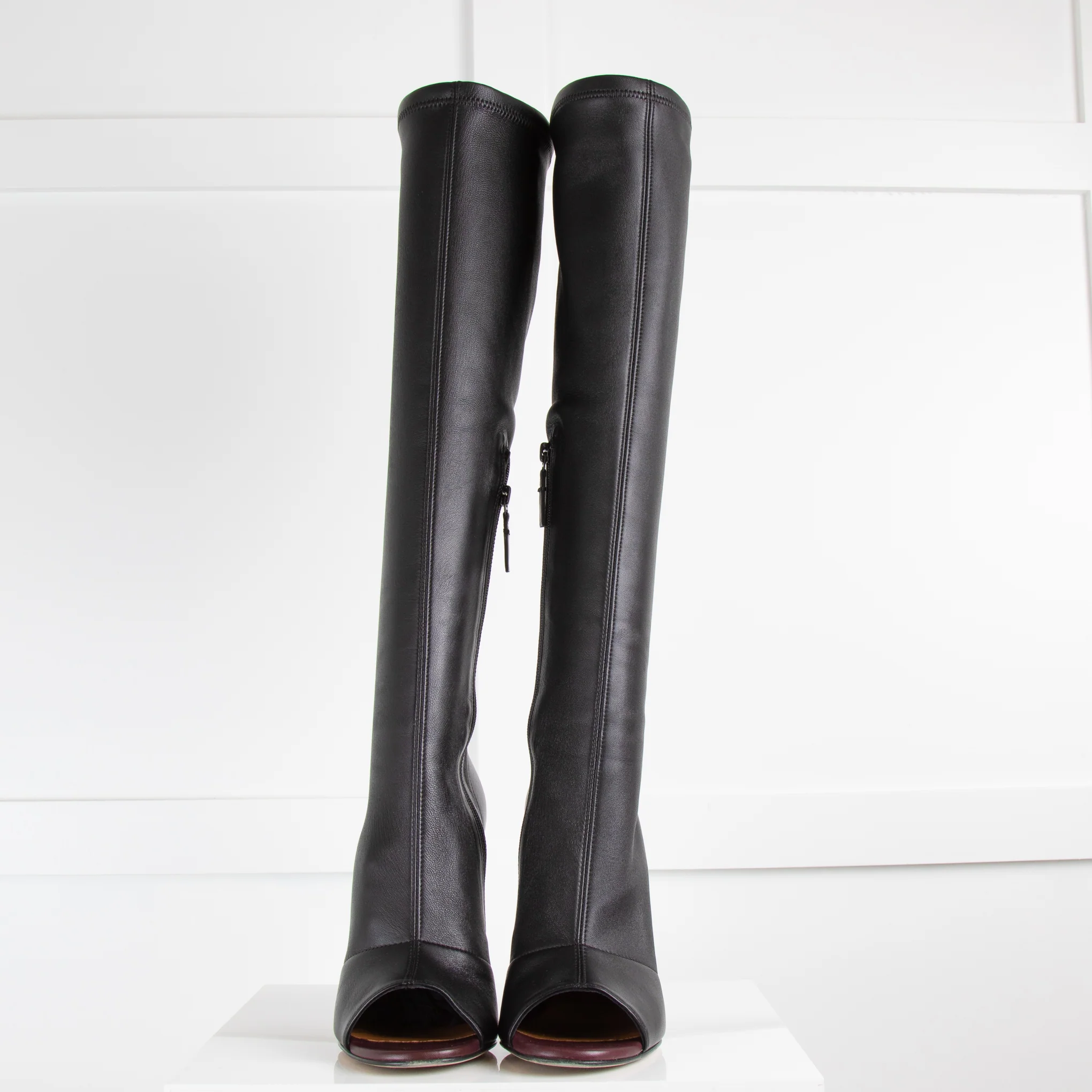 Victoria Beckham Black Leather Opaz Knee Boot - Image 2