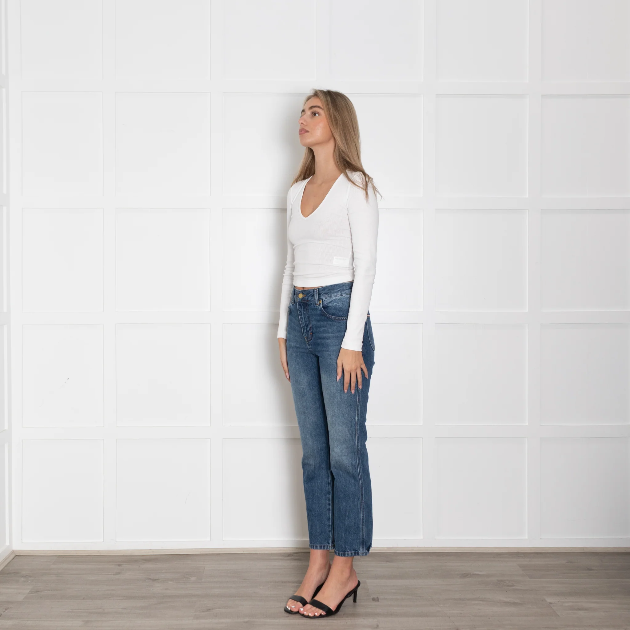 Victoria Beckham Dark Wash Straight Leg Jeans - Image 3