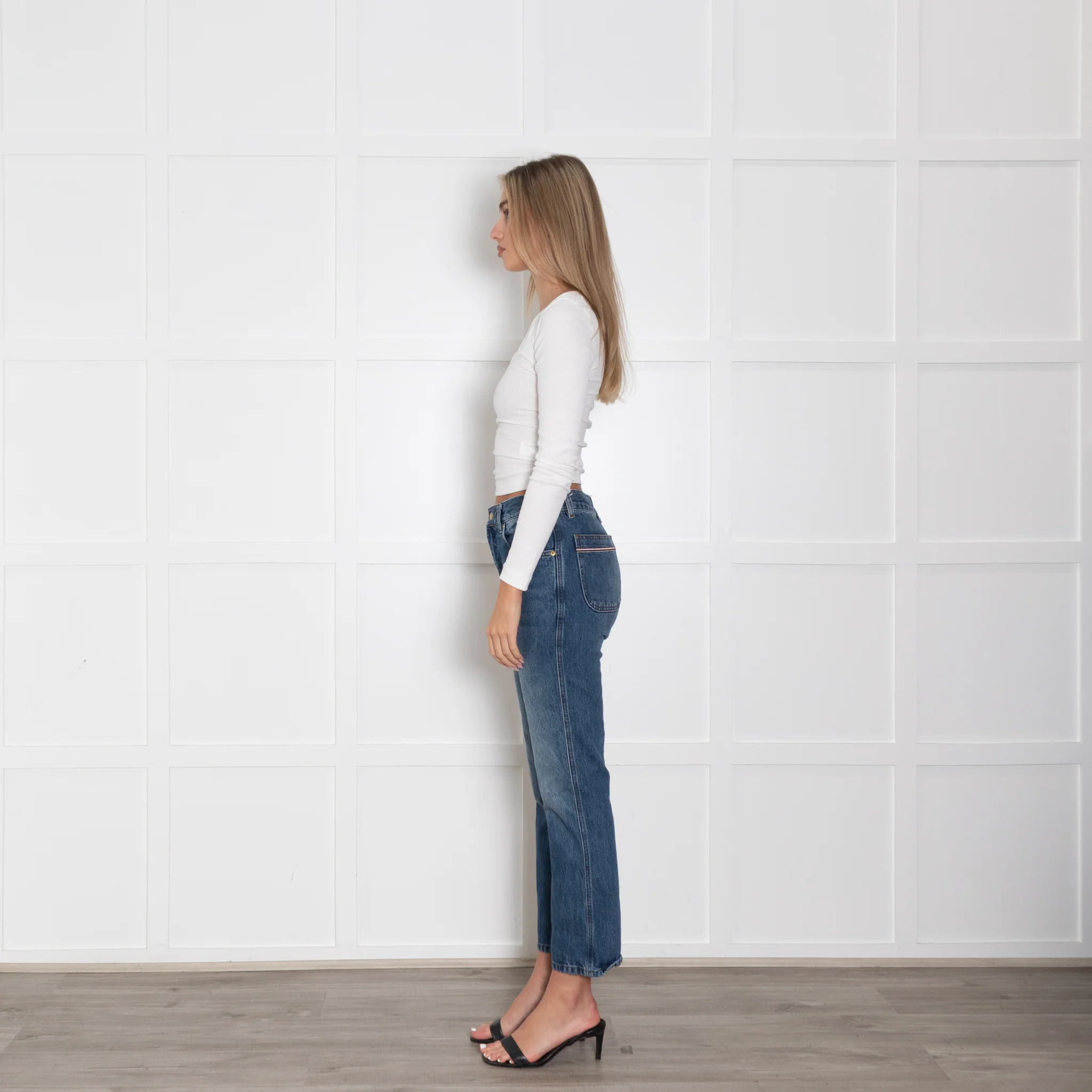 Victoria Beckham Dark Wash Straight Leg Jeans - Image 4