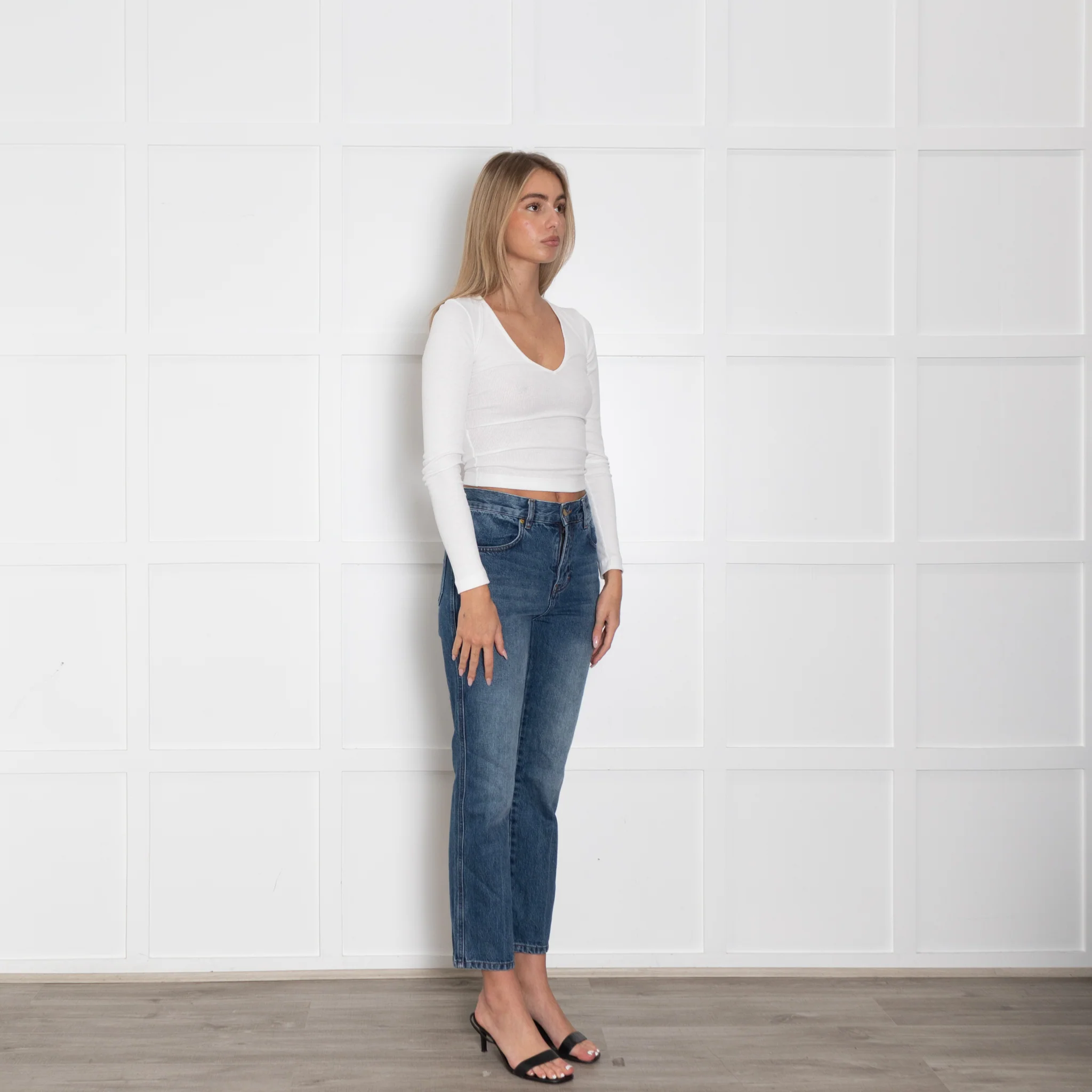 Victoria Beckham Dark Wash Straight Leg Jeans - Image 7