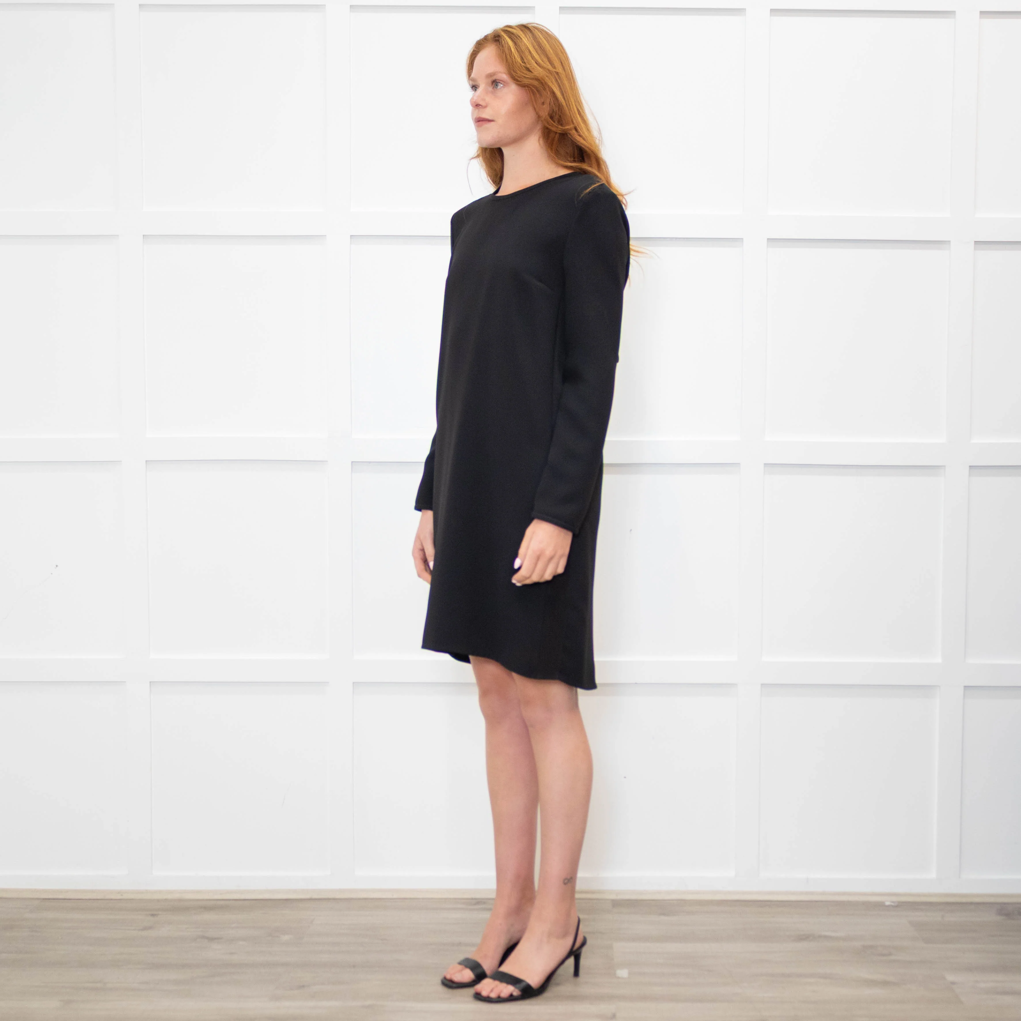 Victoria Victoria Beckham Black Crepe Open Back Tunic Dress - Image 3