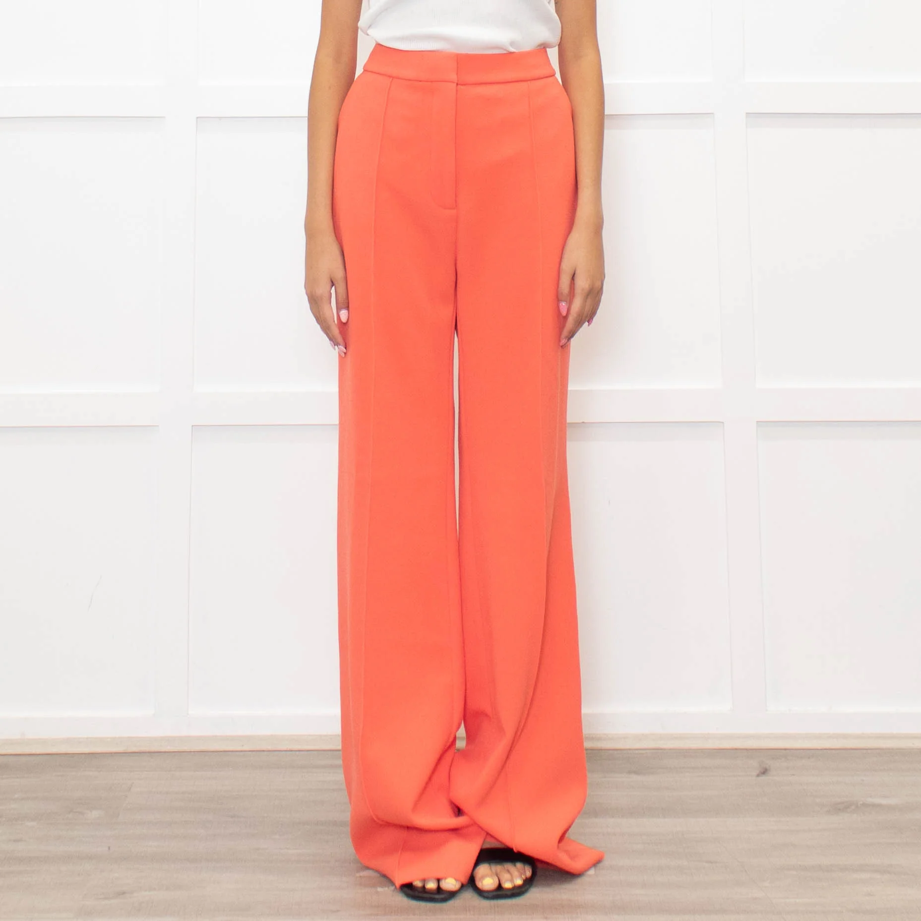 Victoria Victoria Beckham Orange Straight Leg Trousers - Image 2