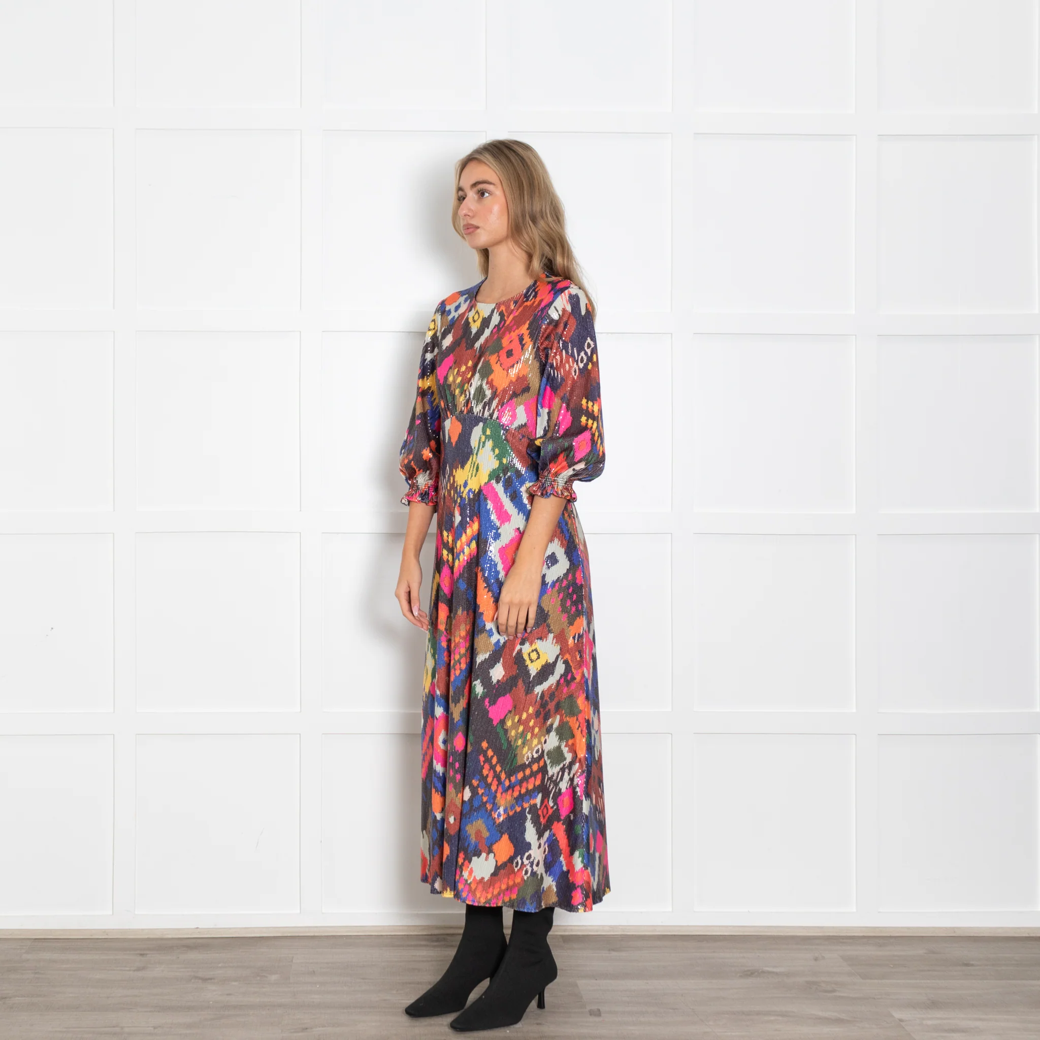 Vilagallo Multicoloured Sequin Dress - Image 3