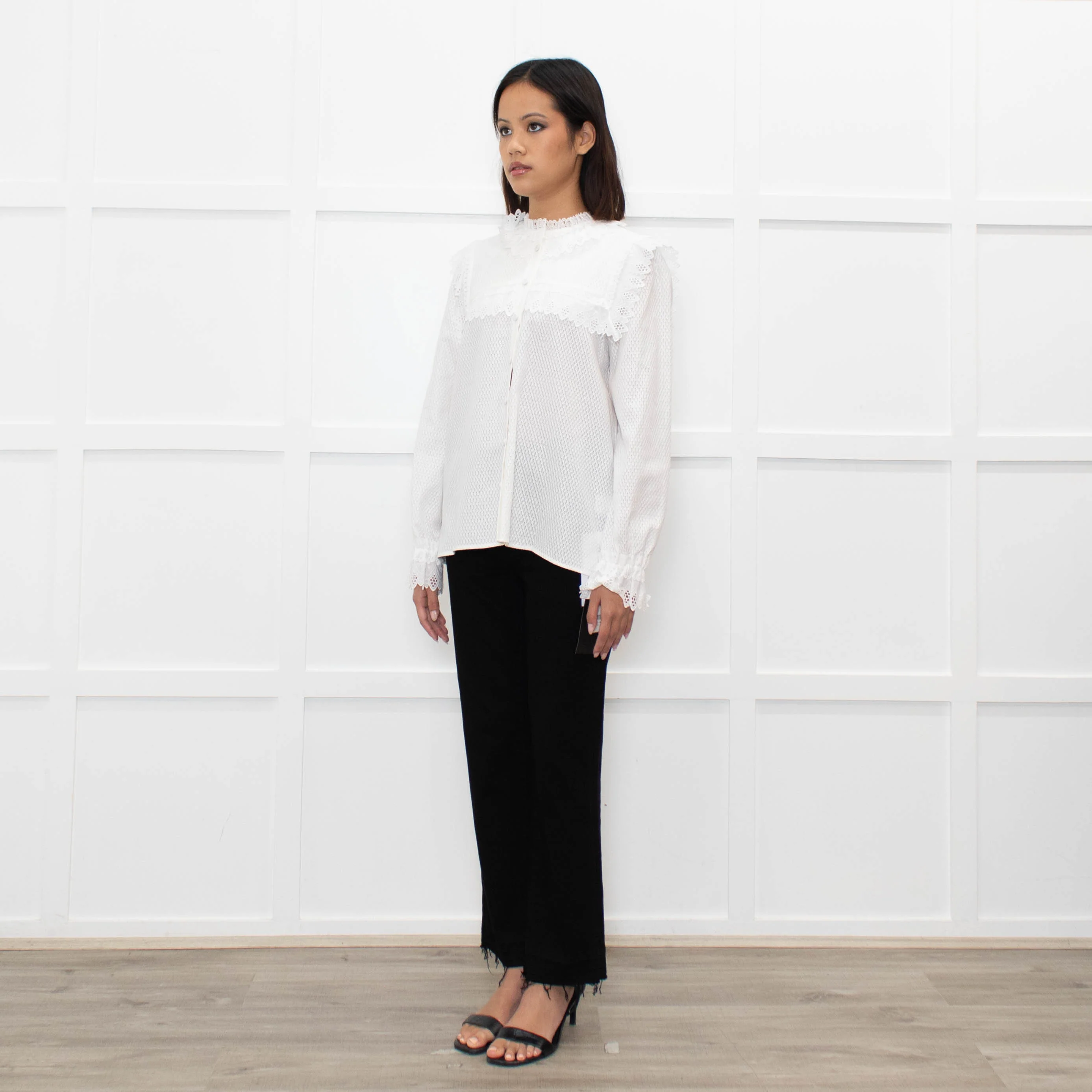 Vilshenko White Poppy Blouse - Image 7