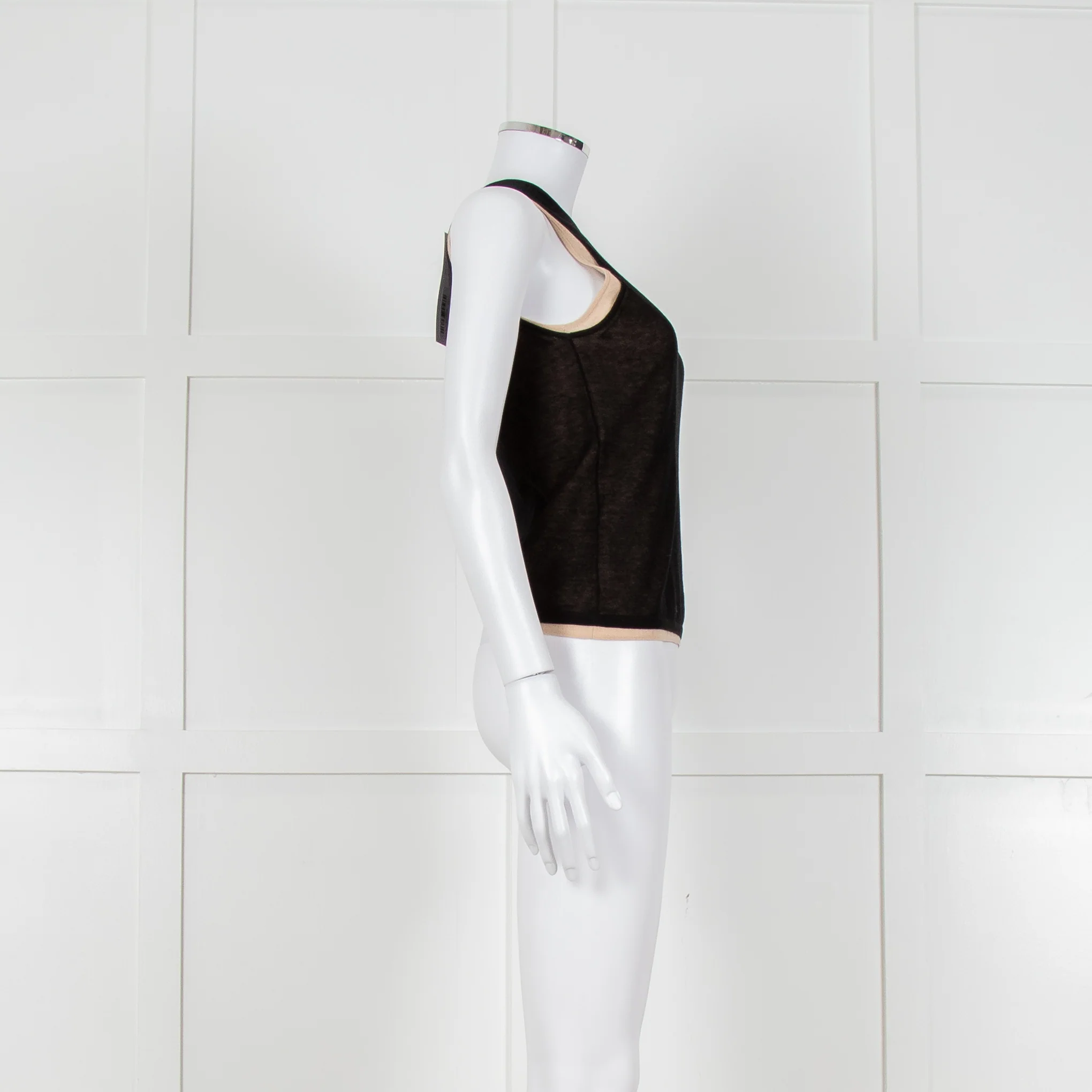 Vince Black And Camel Double Layered Vest Top - Image 3