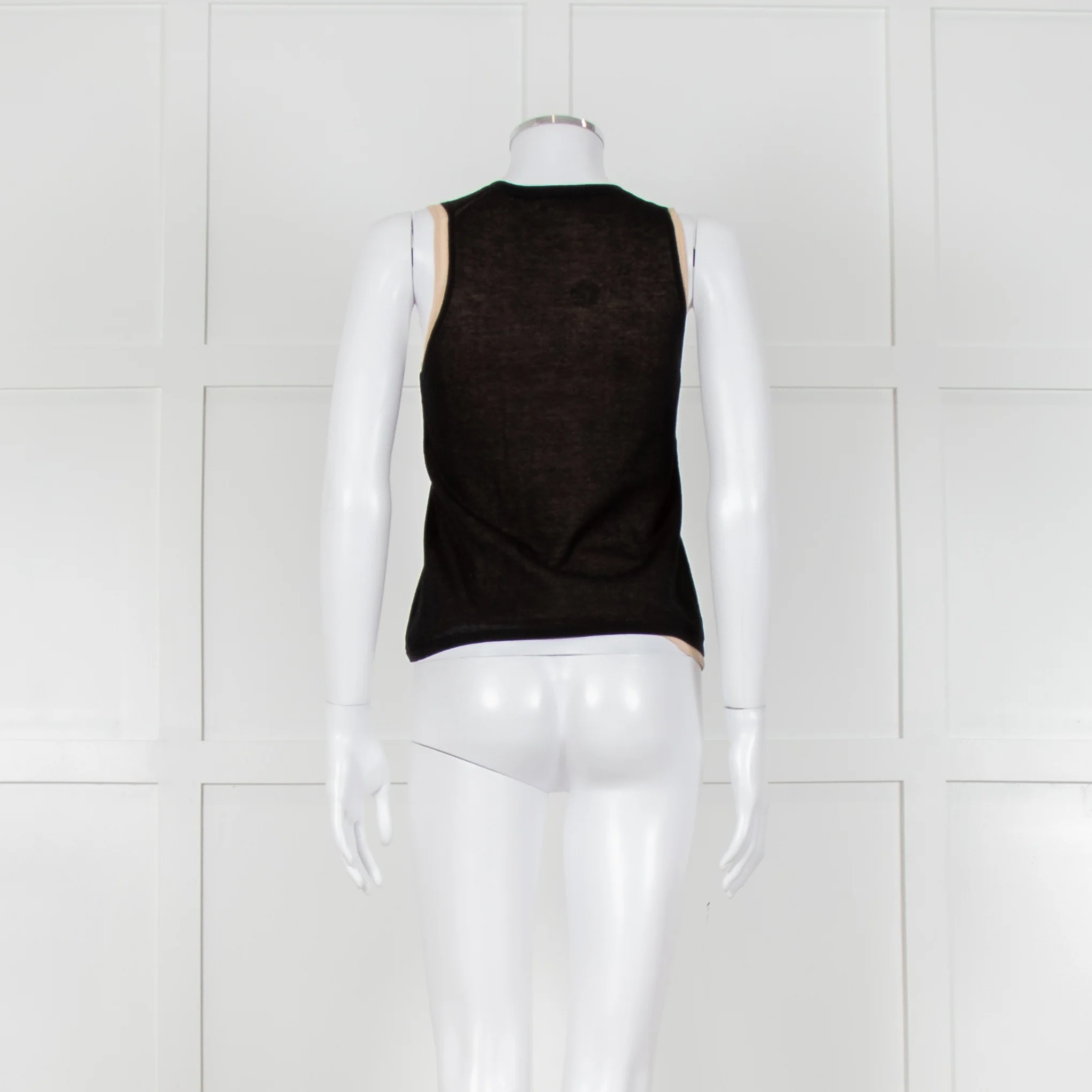 Vince Black And Camel Double Layered Vest Top - Image 6