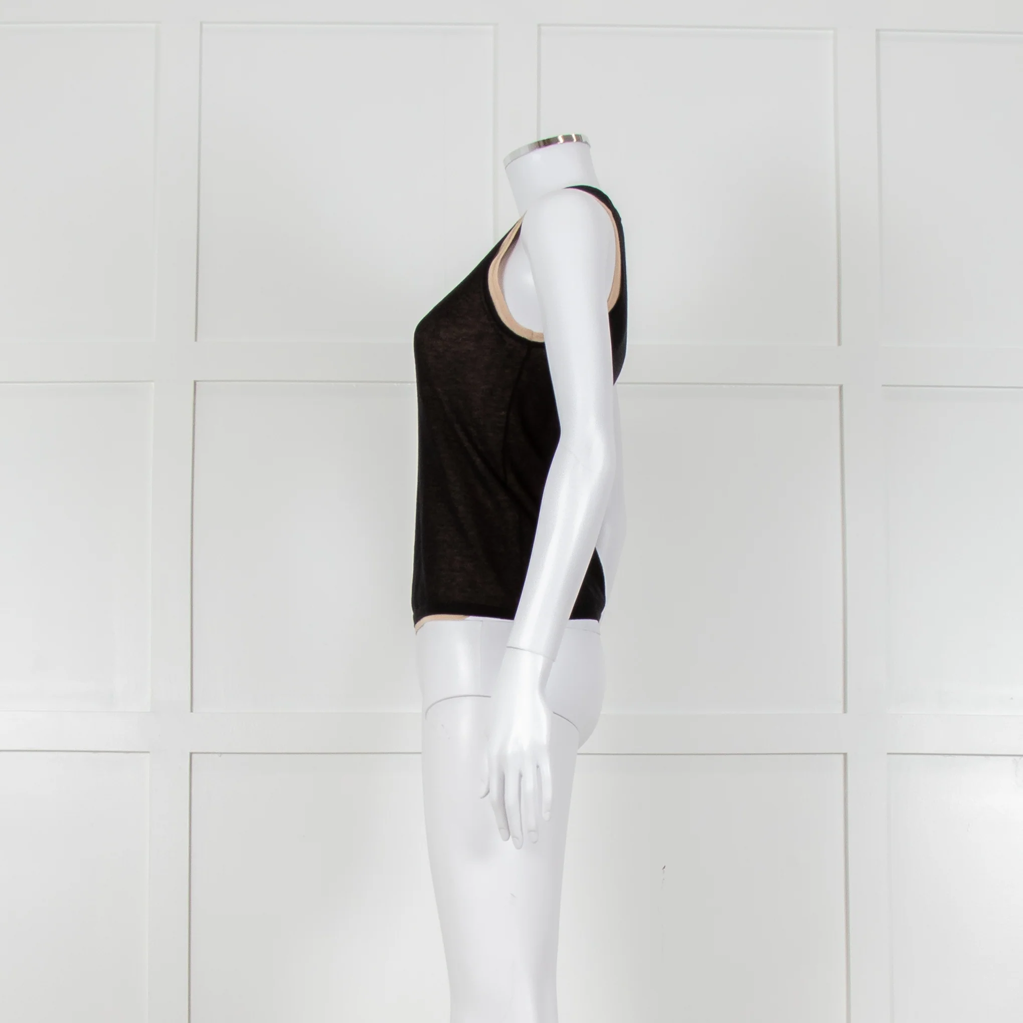 Vince Black And Camel Double Layered Vest Top - Image 8