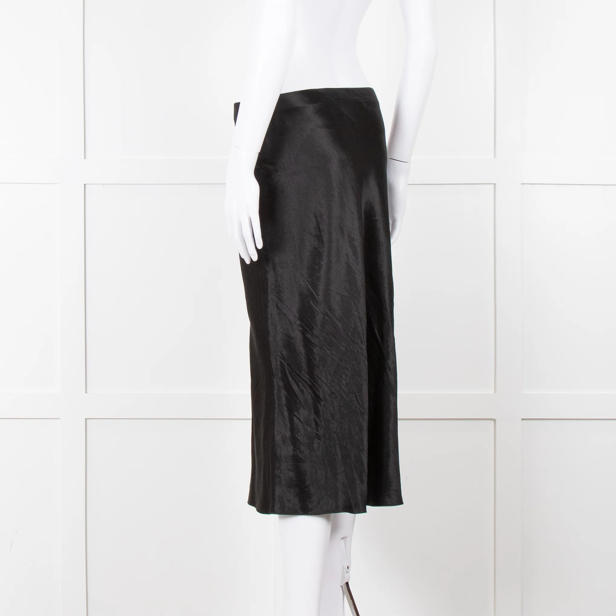 Vince Black Satin Slip Skirt - Image 6
