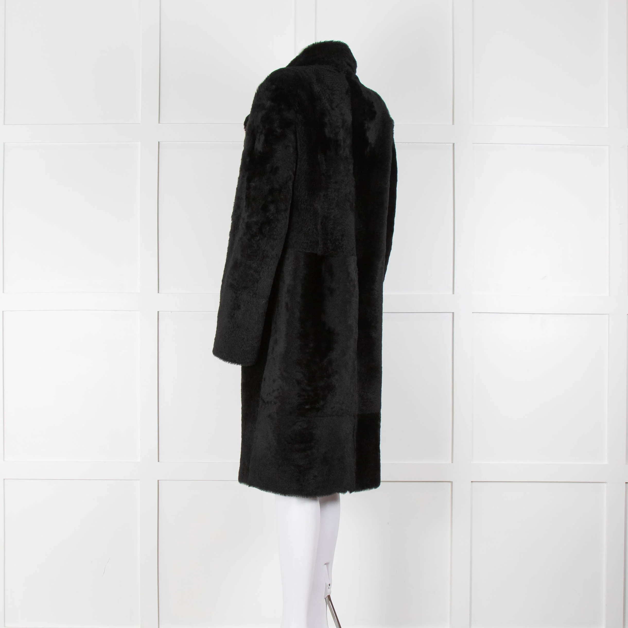 Vince Black Sheepskin Shearling Coat - Image 6