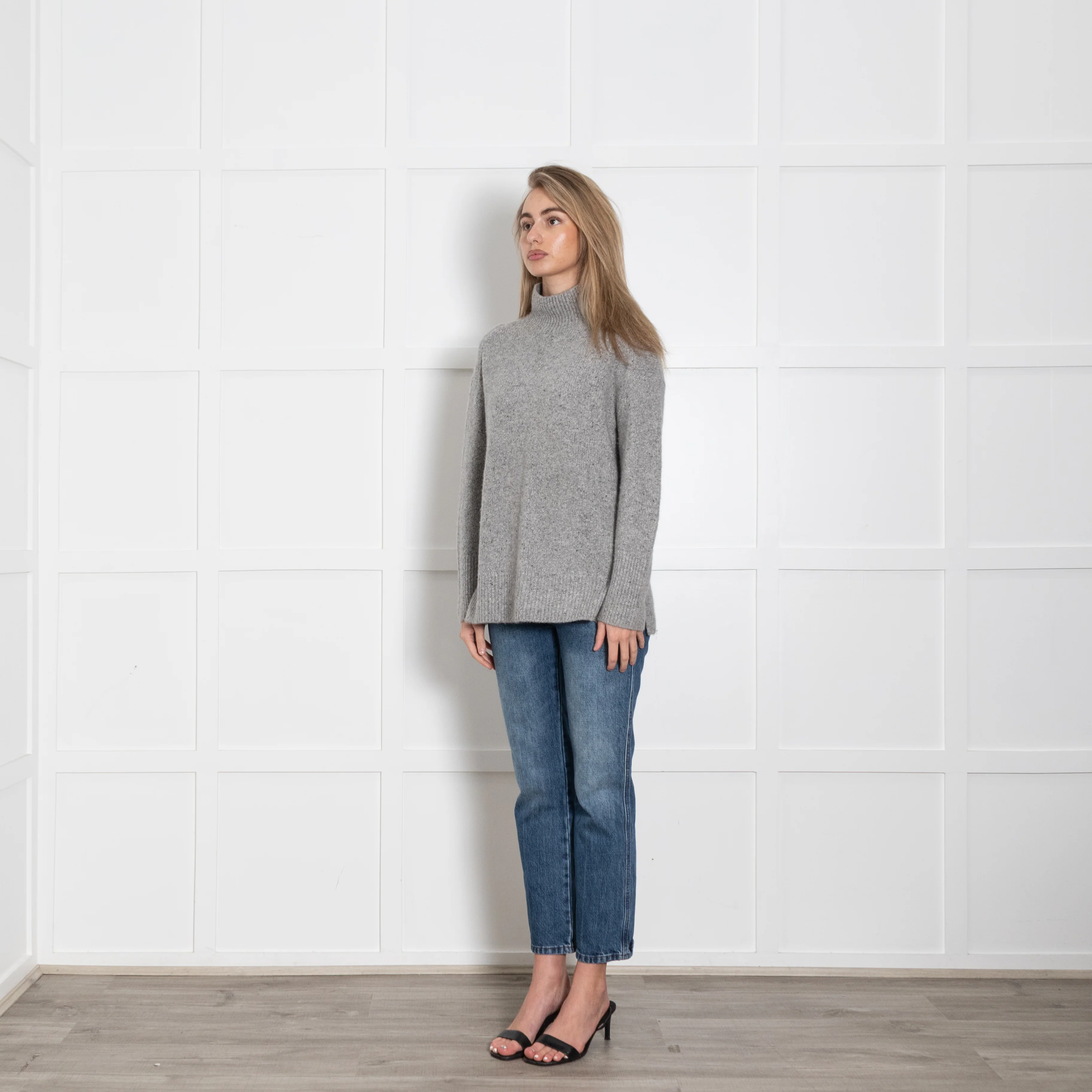Vince Donegal Side Slit Roll Neck Cashmere Jumper - Image 3