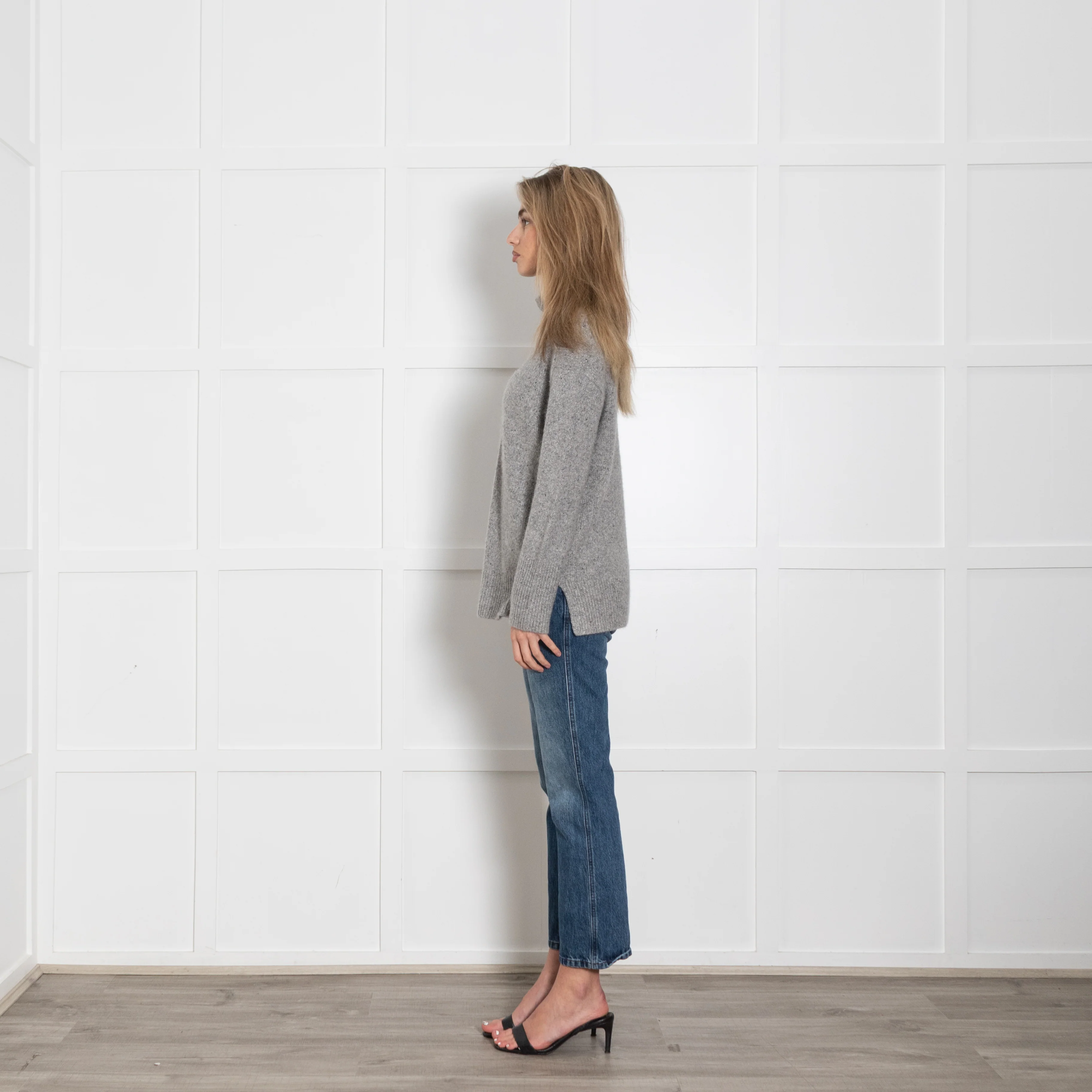 Vince Donegal Side Slit Roll Neck Cashmere Jumper - Image 4