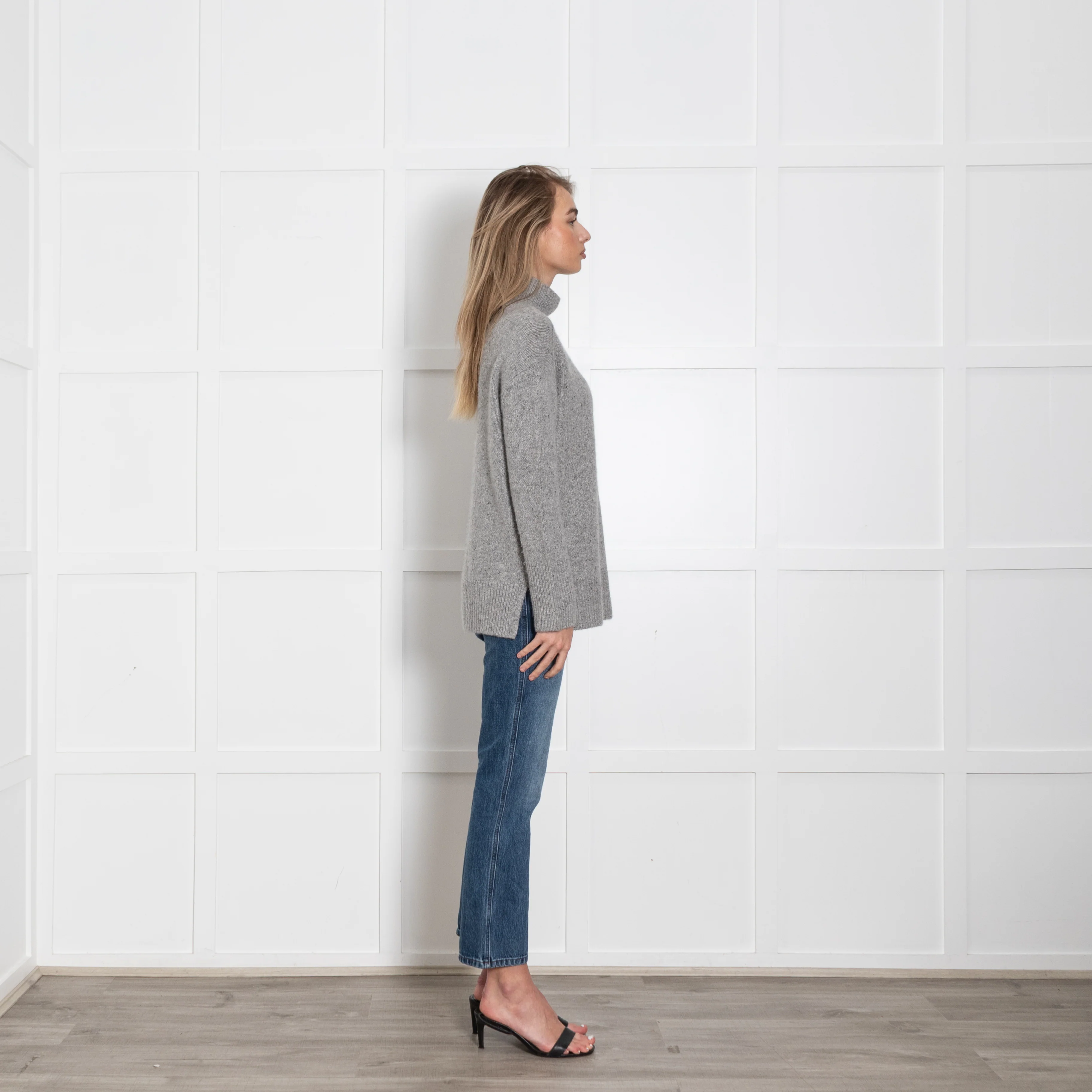 Vince Donegal Side Slit Roll Neck Cashmere Jumper - Image 6