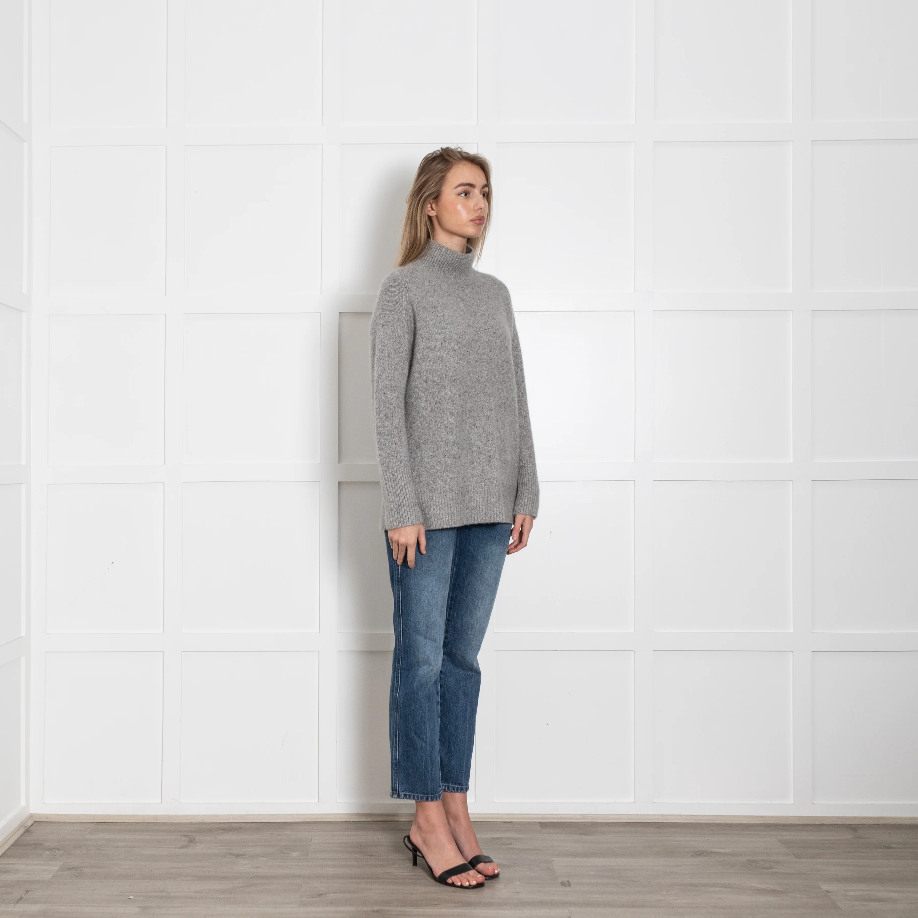 Vince Donegal Side Slit Roll Neck Cashmere Jumper - Image 7