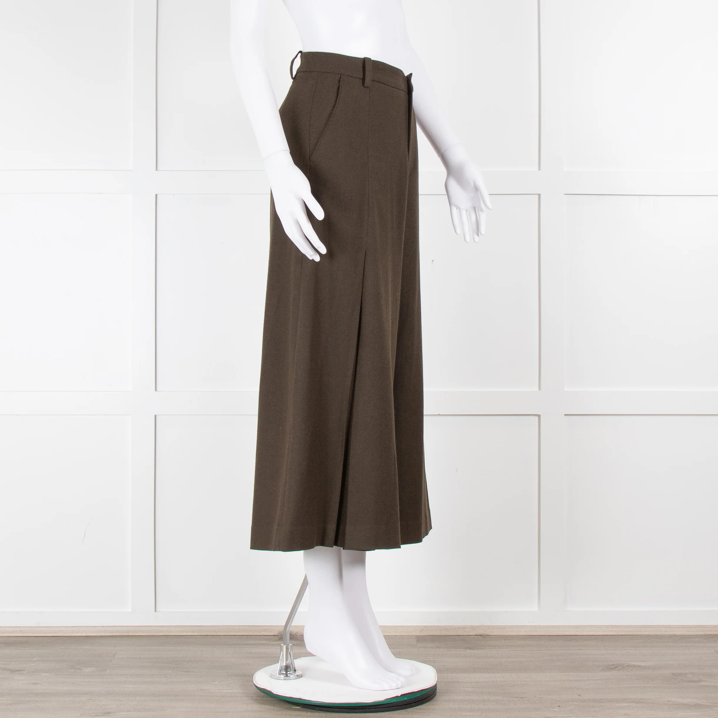 Vince Khaki Woven Culottes - Image 2