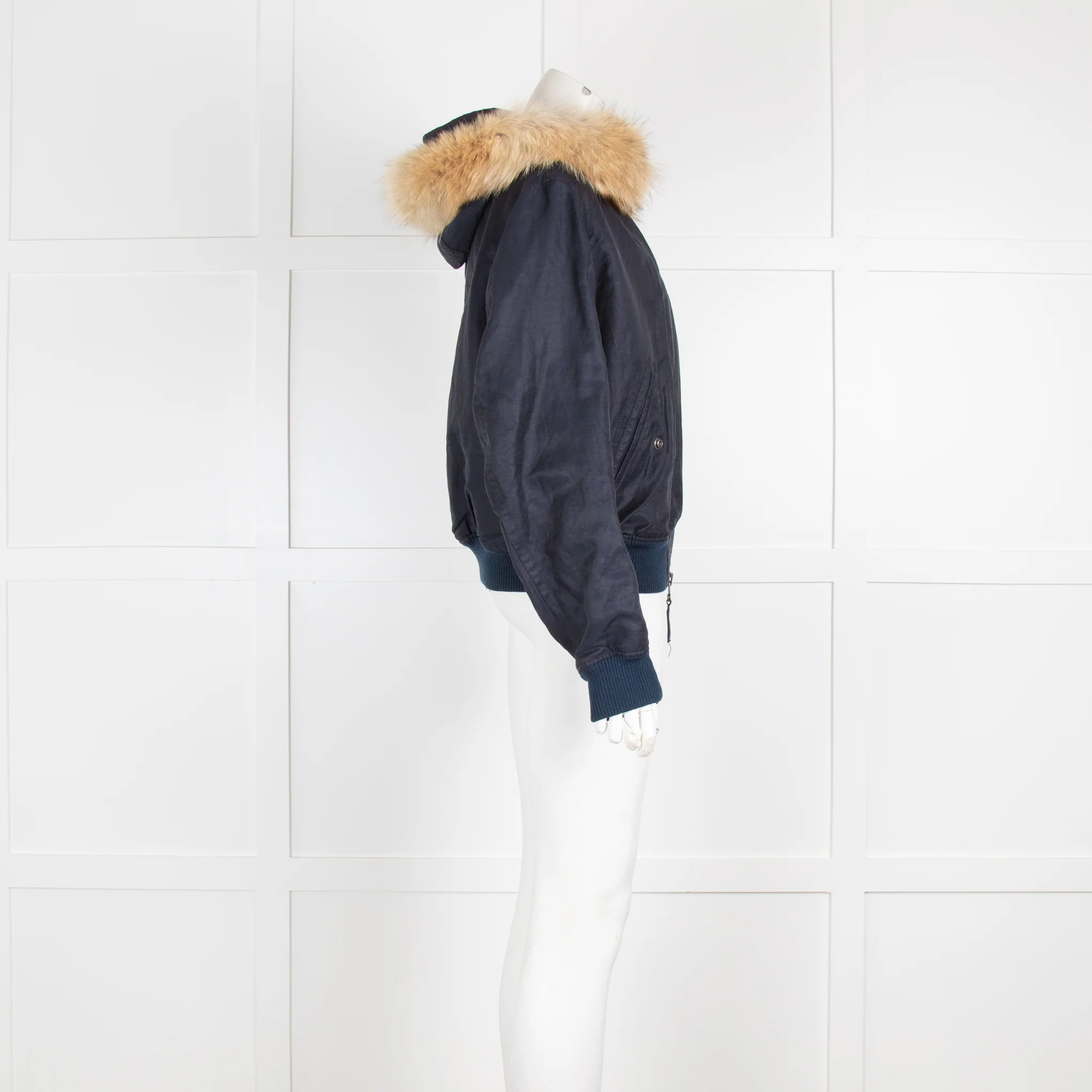 Vince Navy Bomber with Fur Hood - Image 2