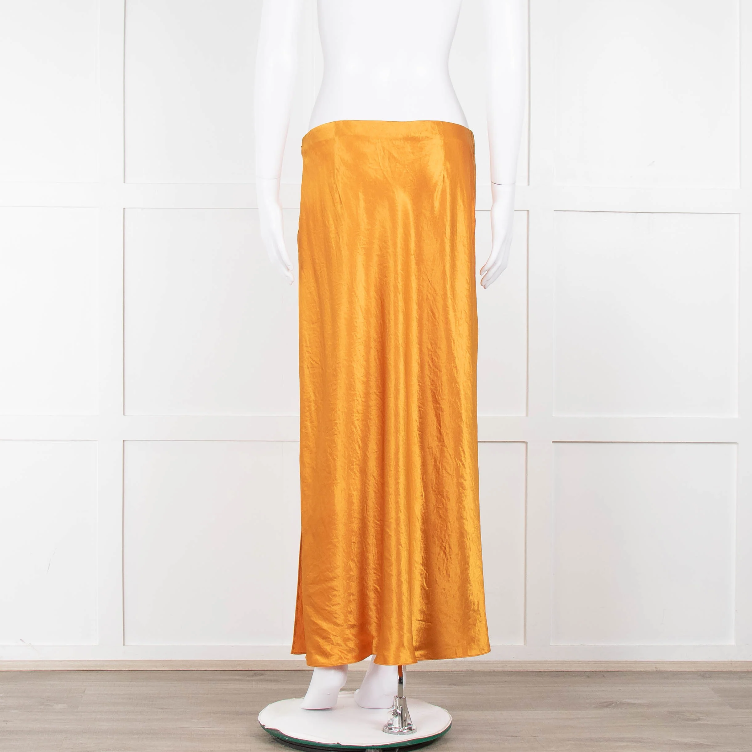 Vince Orange Satin Slip Skirt - Image 5