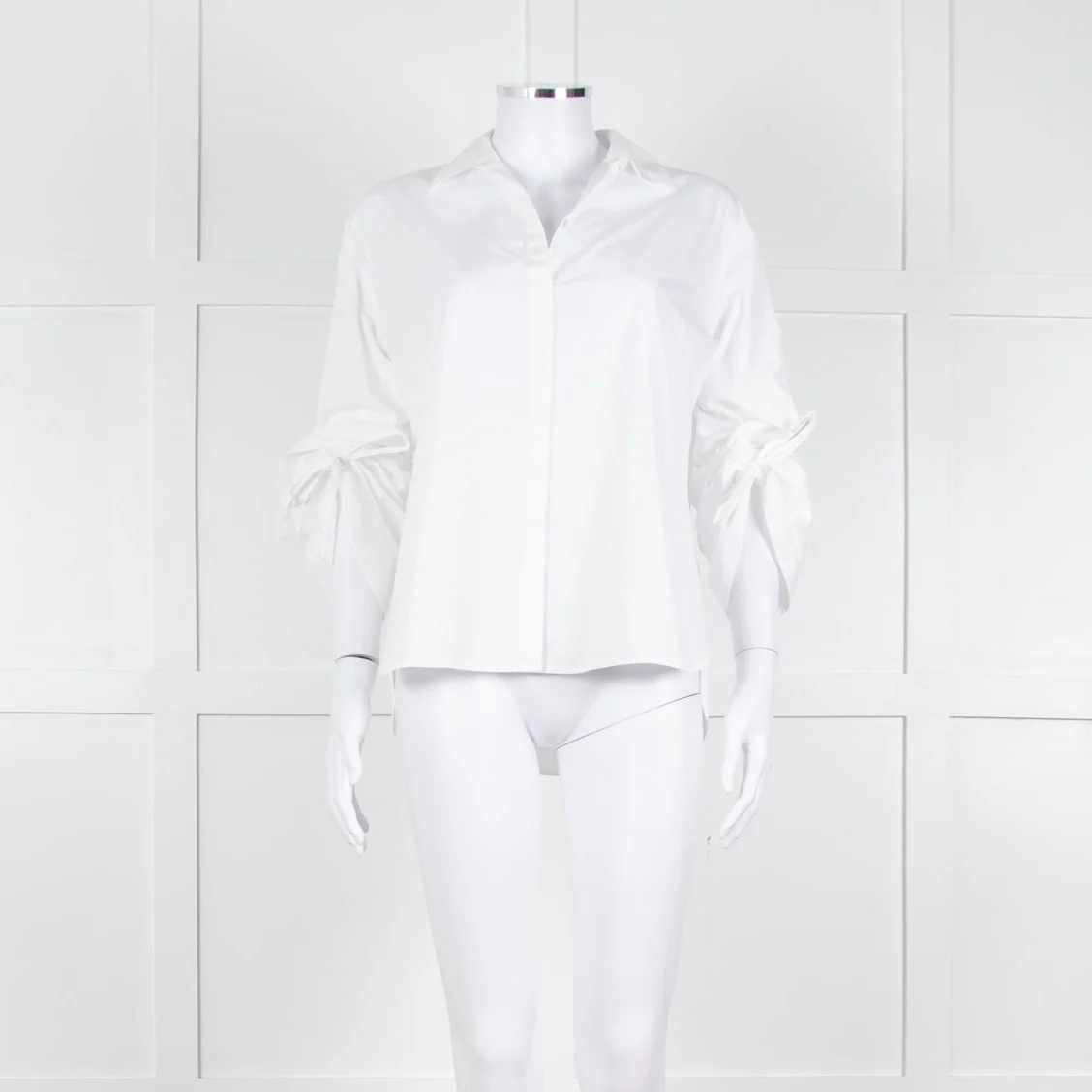 Vince White Shirt With Gather Pull Sleeves