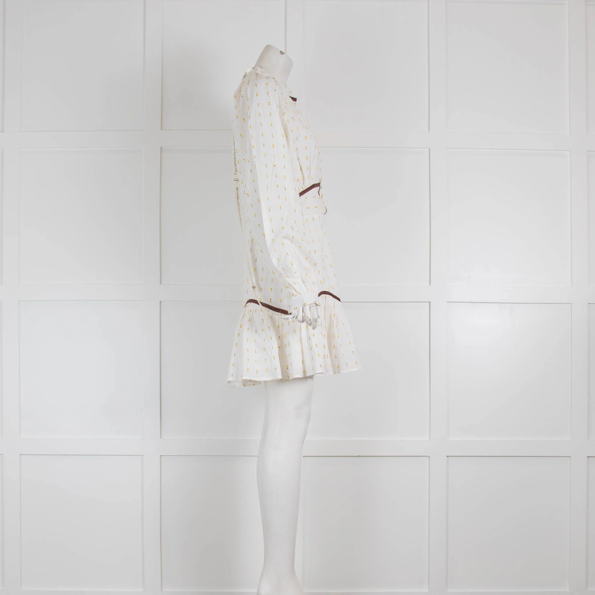 Vita Grace White Dress With Yellow Small Pattern - Image 2