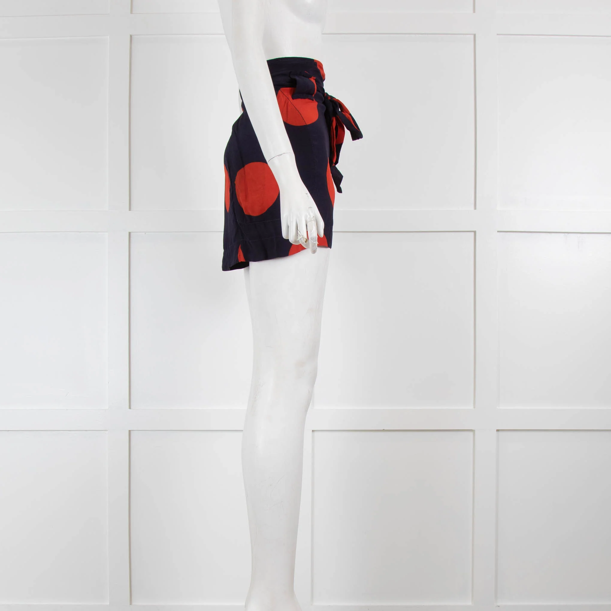 Vivienne Westwood Anglomania Navy & Red Patterned Shorts - Image 2