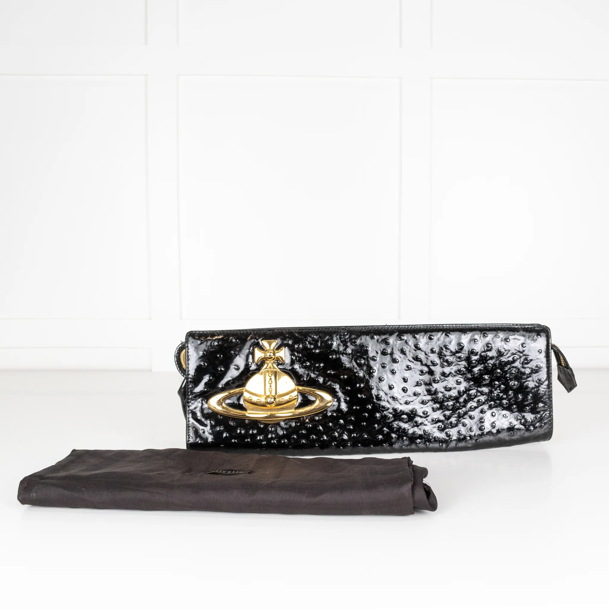 Vivienne Westwood Black Patent Leather Clutch - Image 2