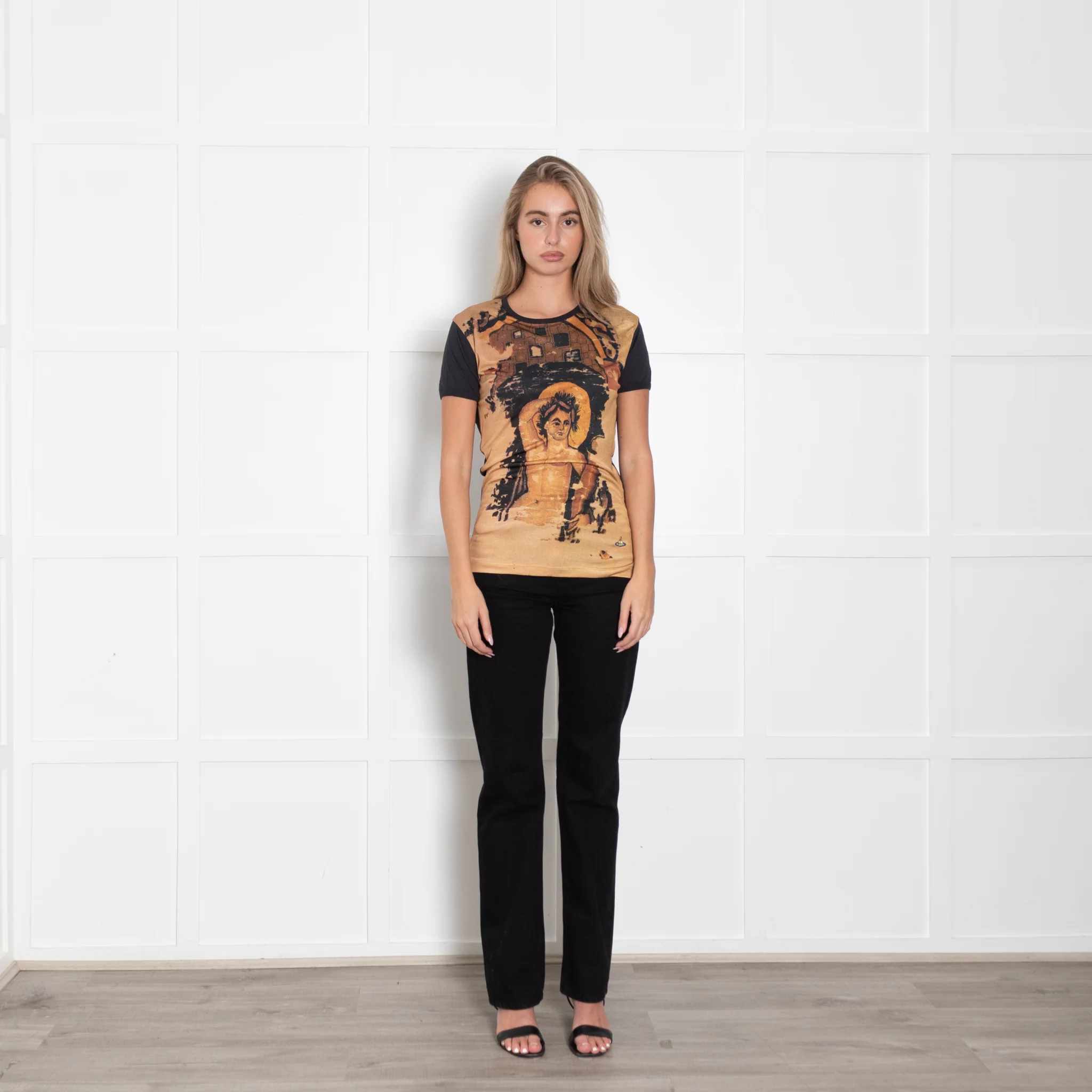 Vivienne Westwood Graphic T-Shirt with Black Sleeves