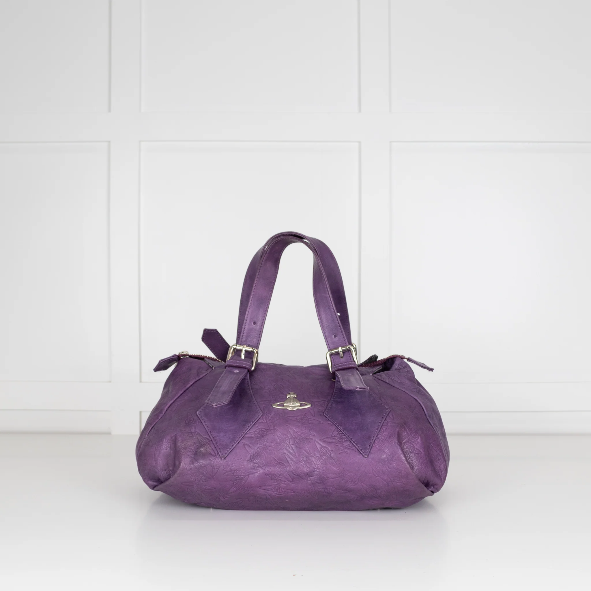 Vivienne Westwood Purple Boston Bag