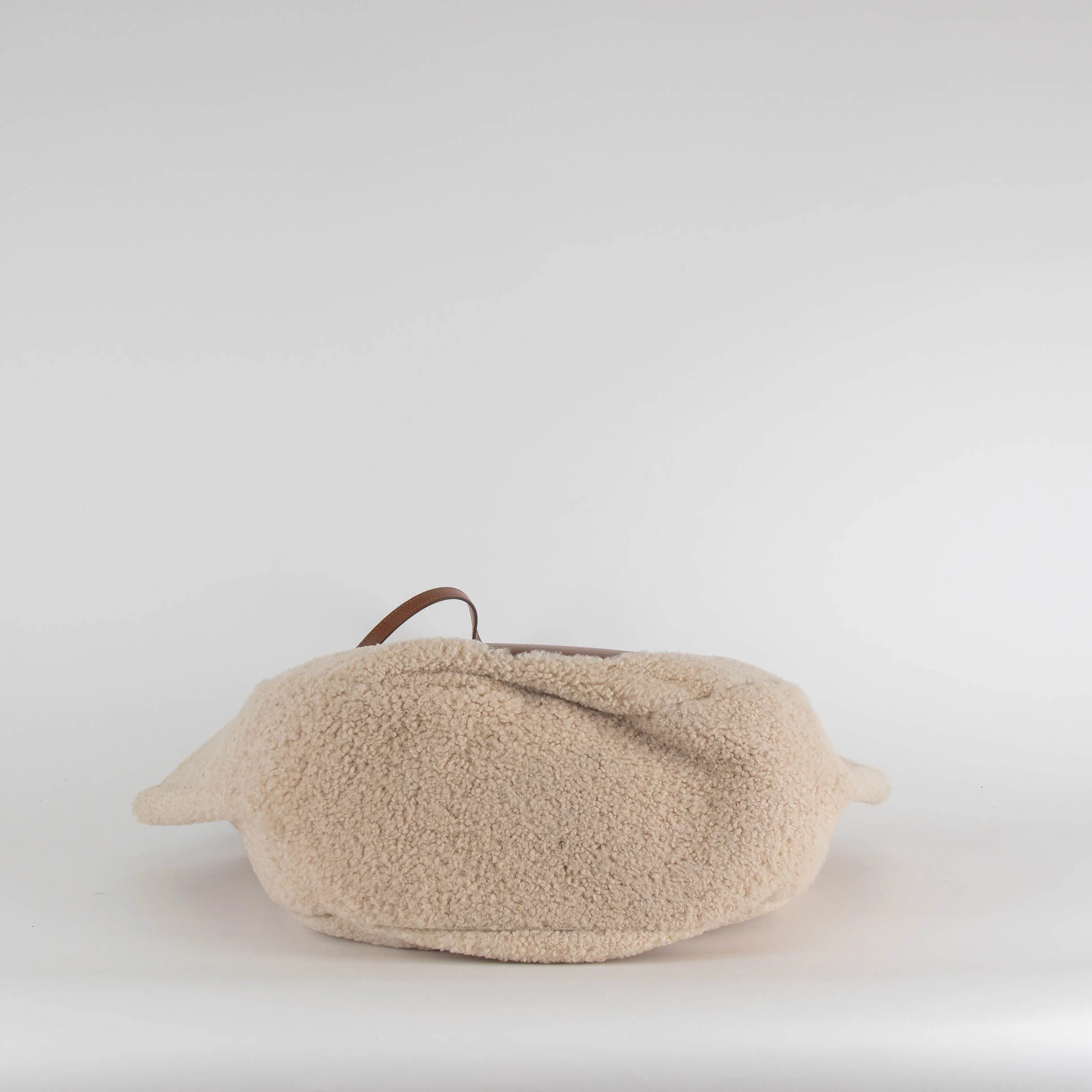 Wandler Brown Mia Leather And Sheepskin Tote Bag - Image 5