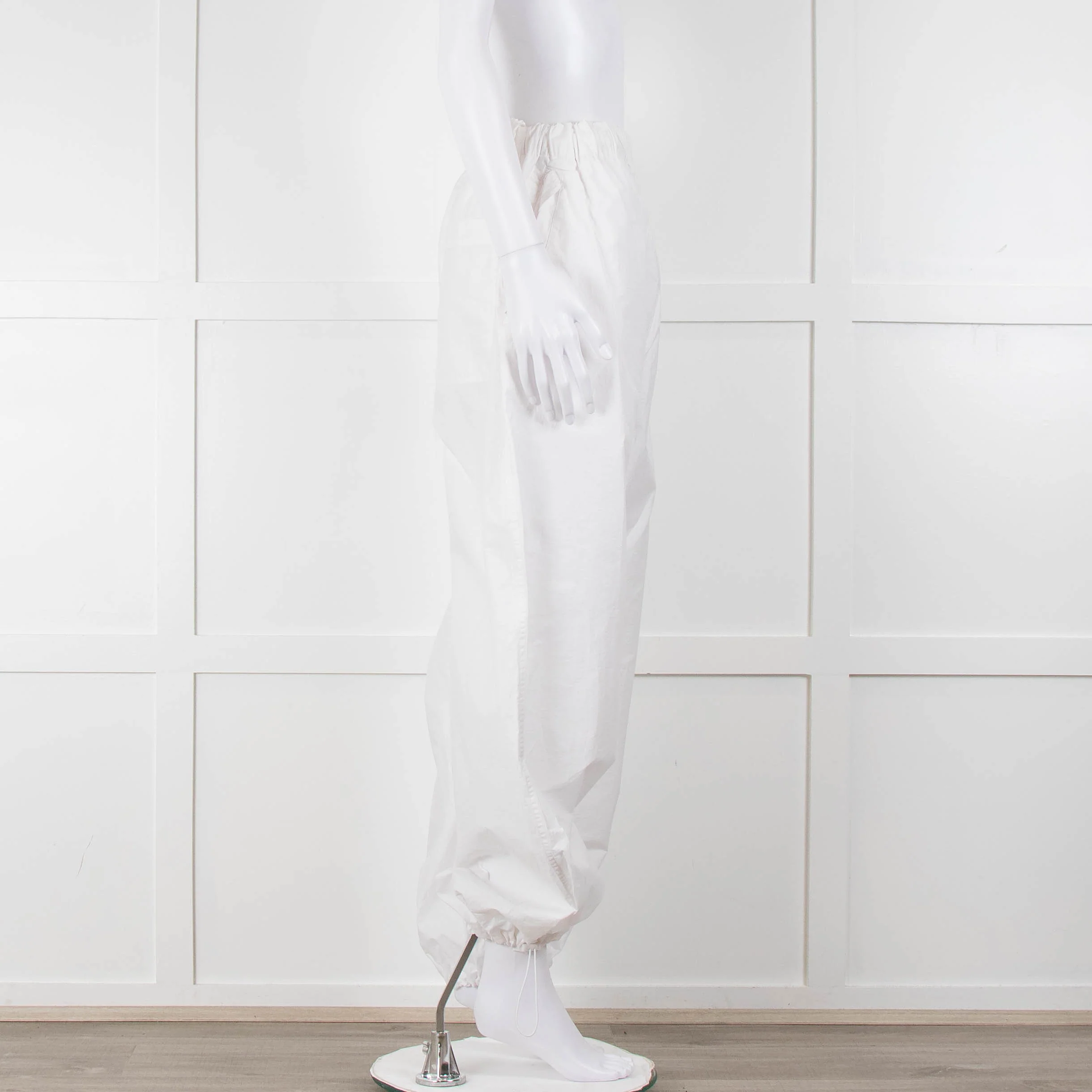 Wardrobe NYC White Parachute Pants with Adjustable Cuffs - Image 3